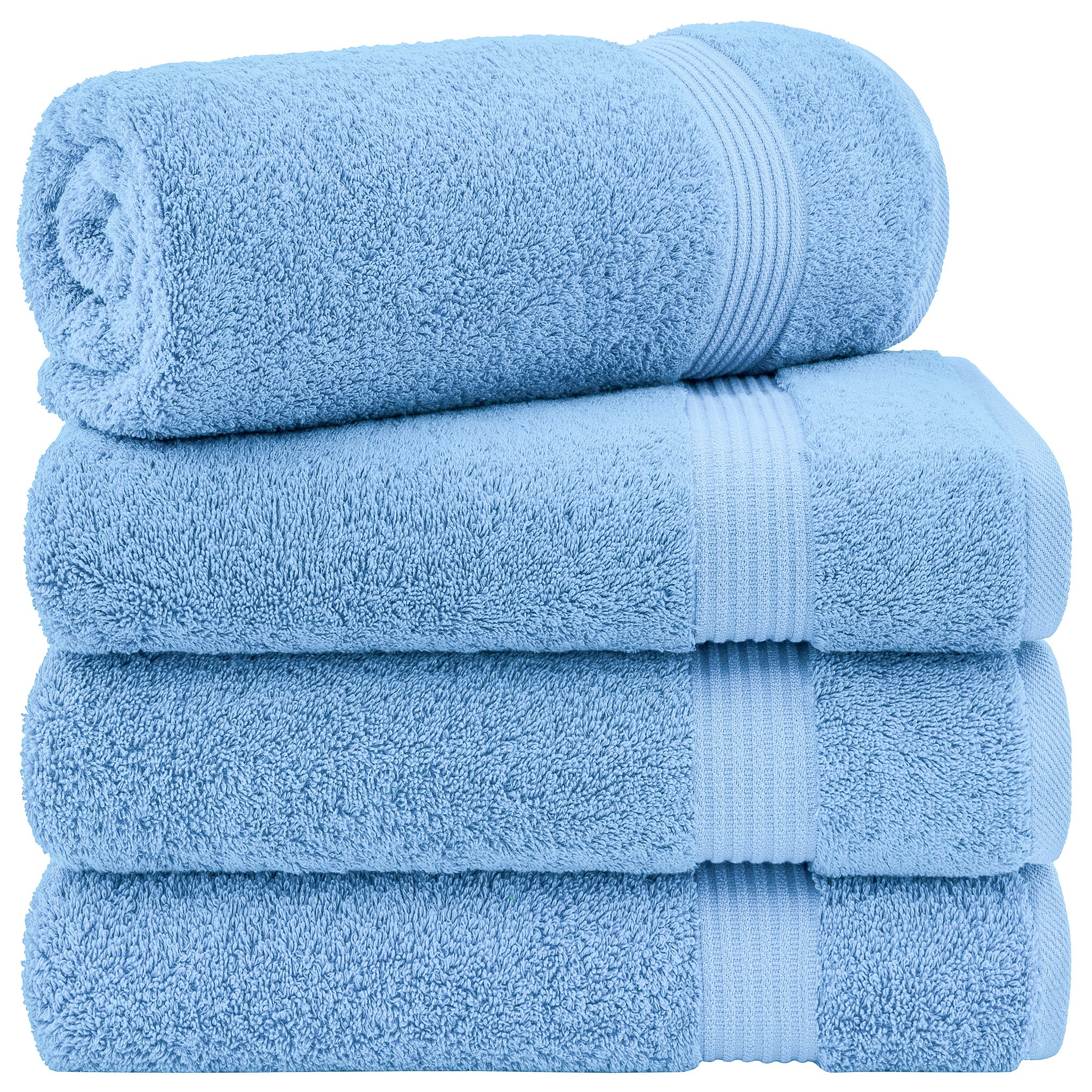American-softlinen Bekos 100% Cotton Turkish Towels, 4 Piece Bath Towel Set -sky-blue-01