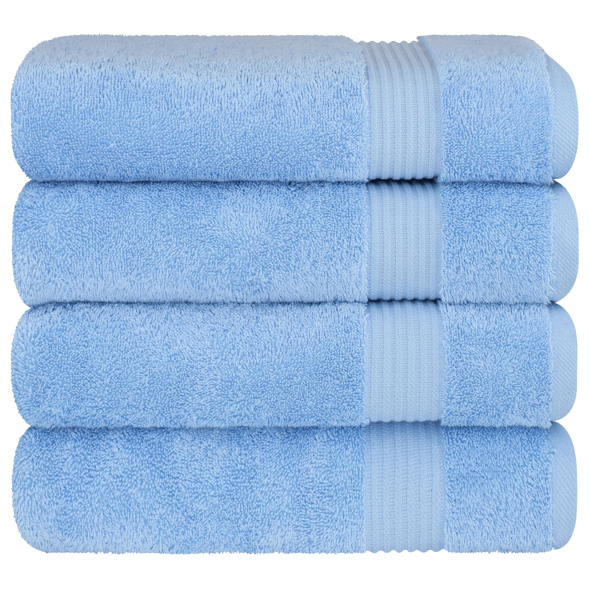 American-softlinen Bekos 100% Cotton Turkish Towels, 4 Piece Bath Towel Set -sky-blue-06