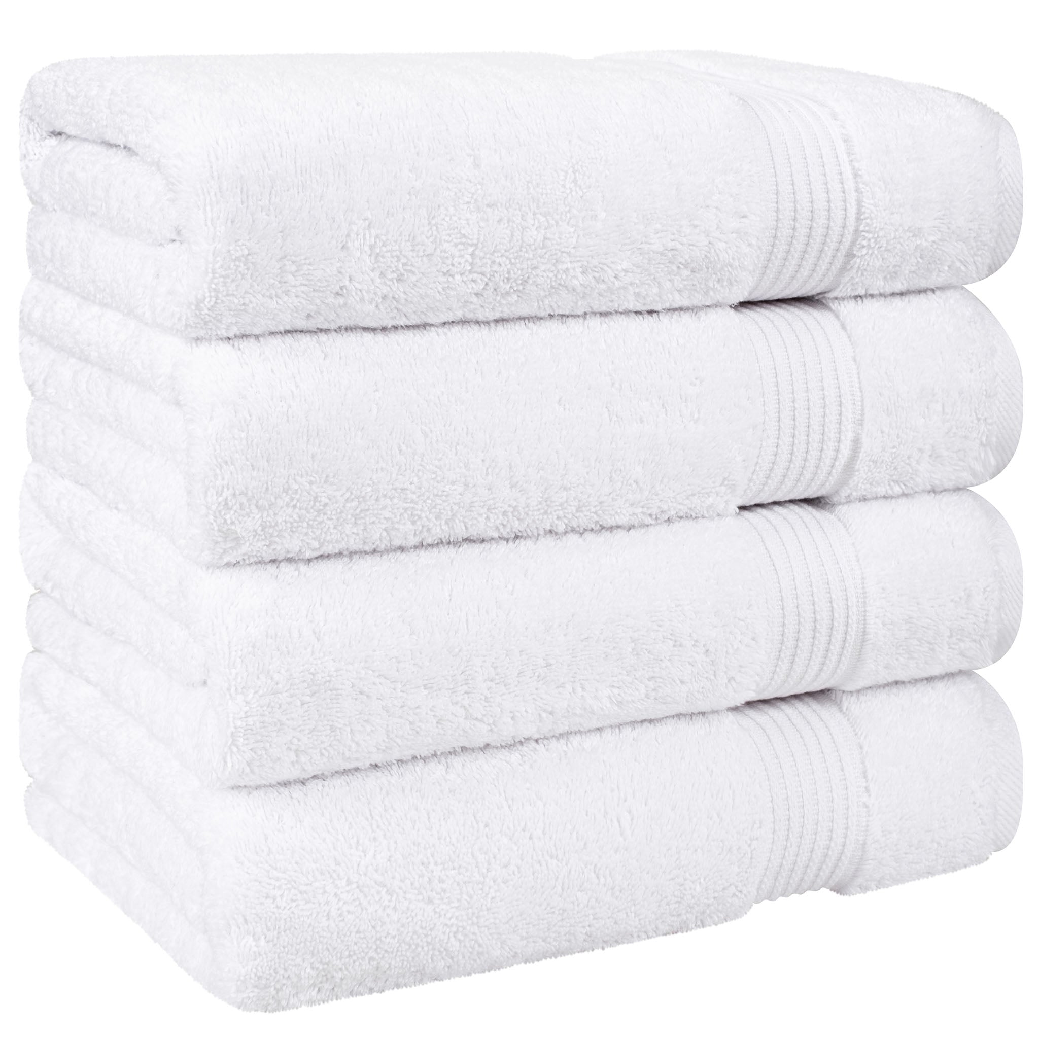 American-softlinen Bekos 100% Cotton Turkish Towels, 4 Piece Bath Towel Set -turquoise-white-05