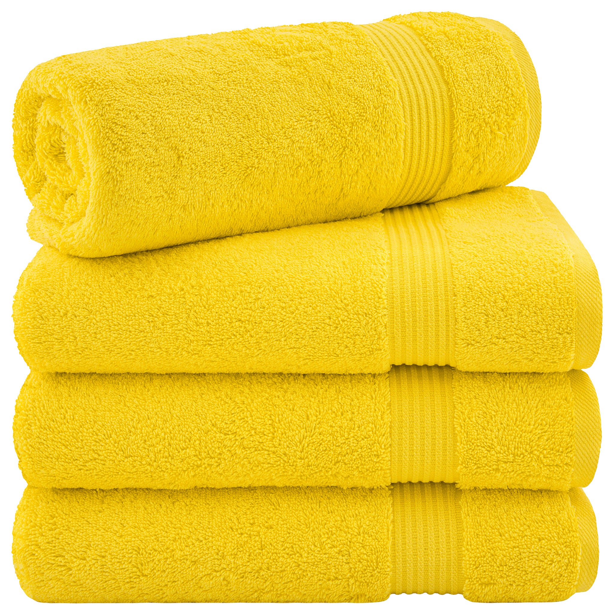 American-softlinen Bekos 100% Cotton Turkish Towels, 4 Piece Bath Towel Set -turquoise-yellow-01