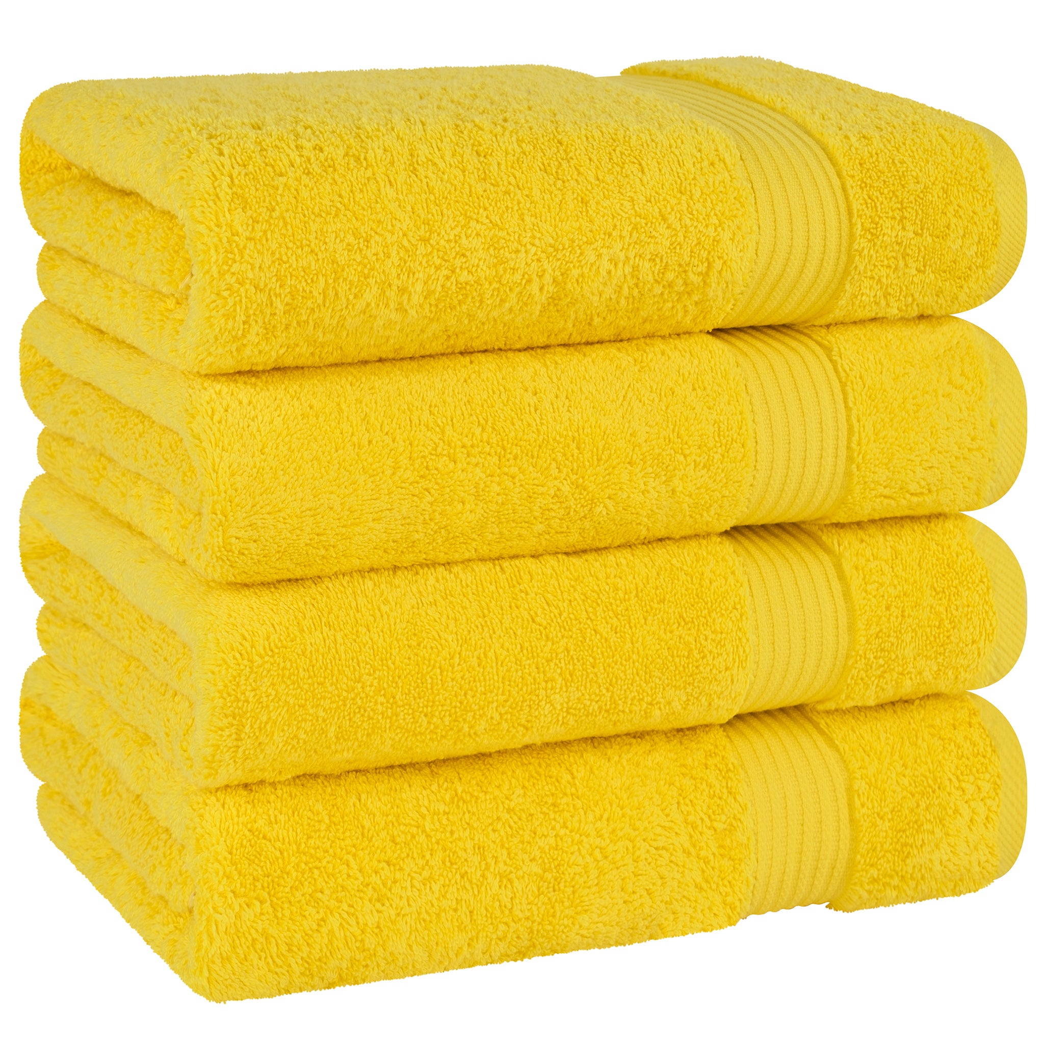 American-softlinen Bekos 100% Cotton Turkish Towels, 4 Piece Bath Towel Set -turquoise-yellow-05