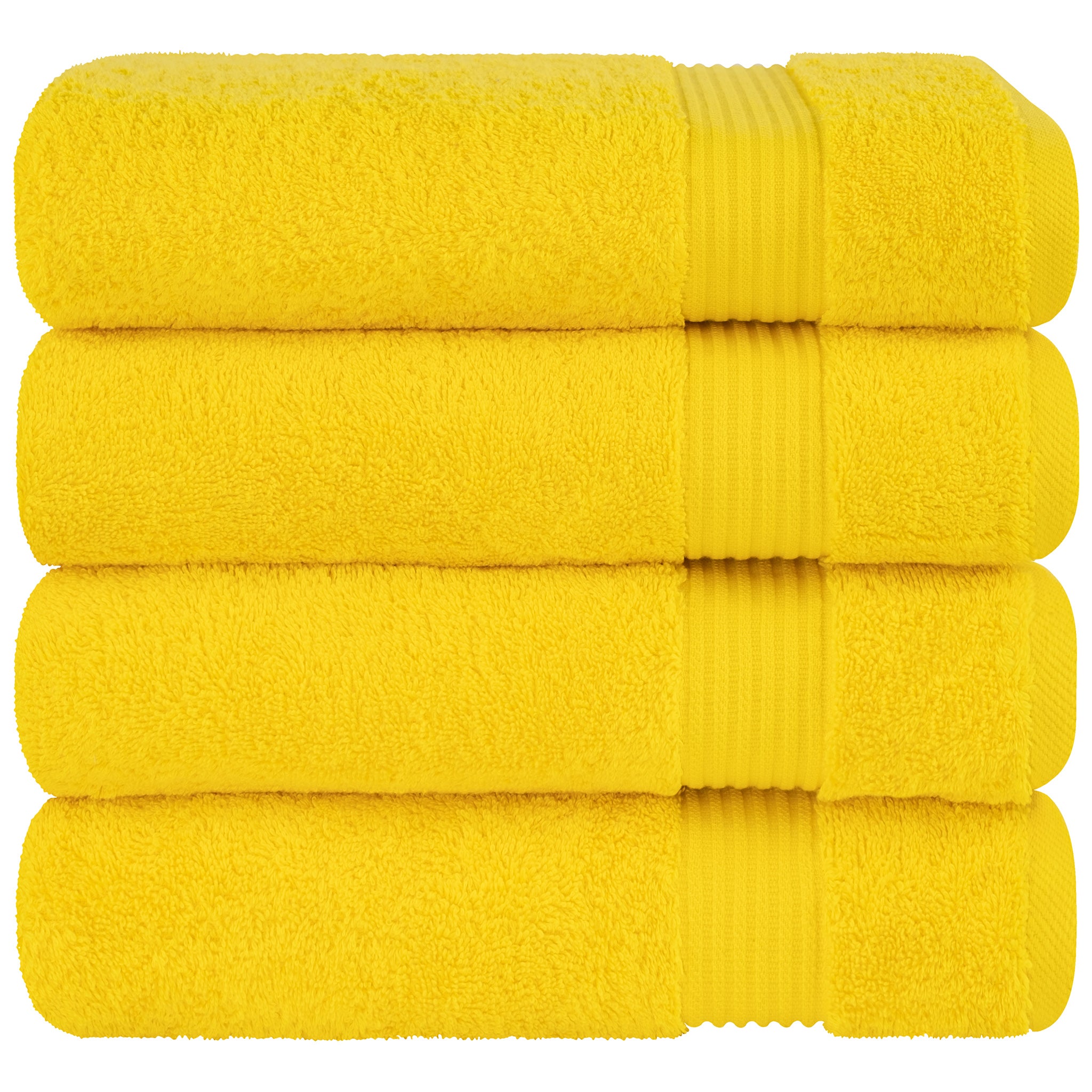 American-softlinen Bekos 100% Cotton Turkish Towels, 4 Piece Bath Towel Set -turquoise-yellow-06