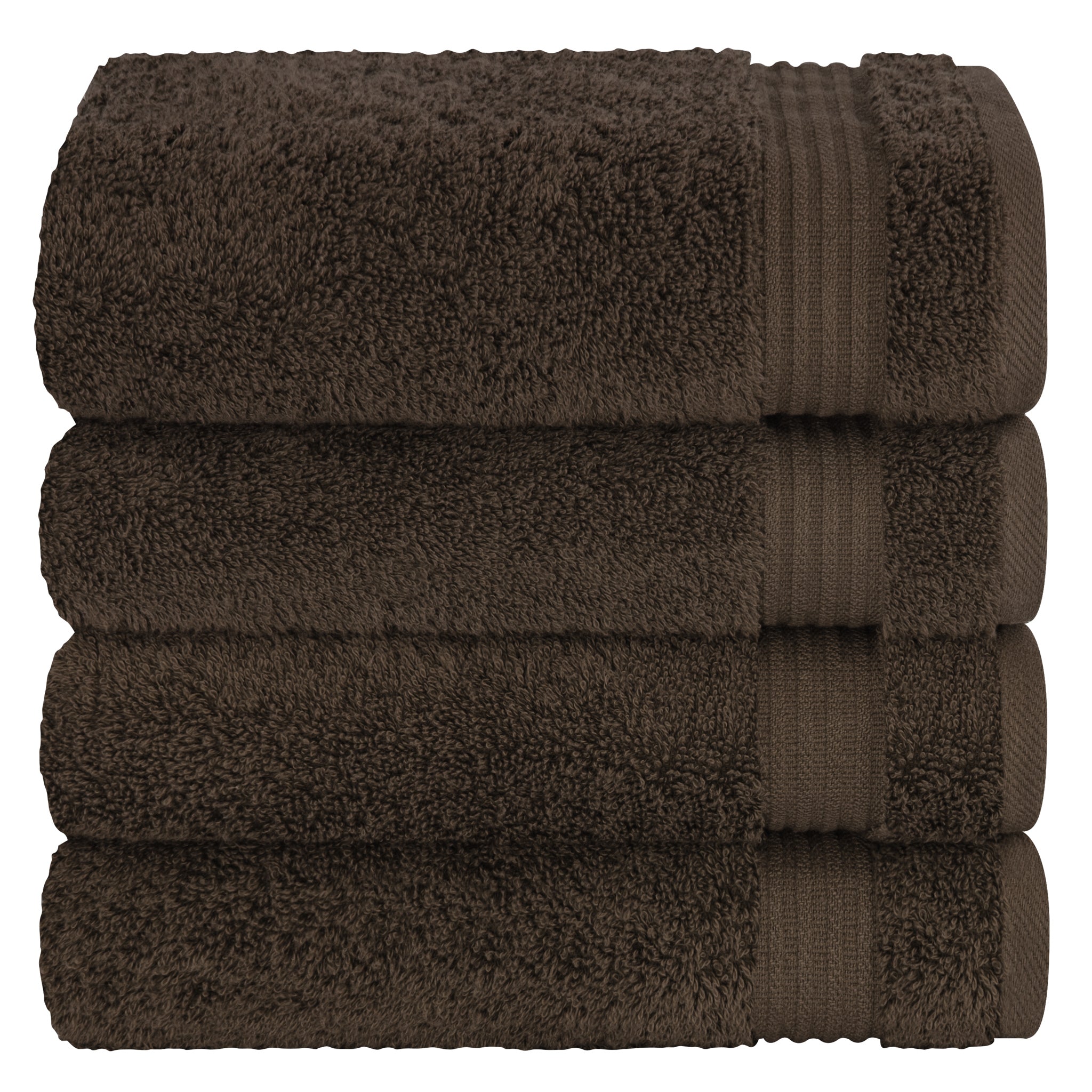 American-softlinen Bekos 100% Cotton Turkish Towels, 4 Piece Hand Towel Set -brown-05