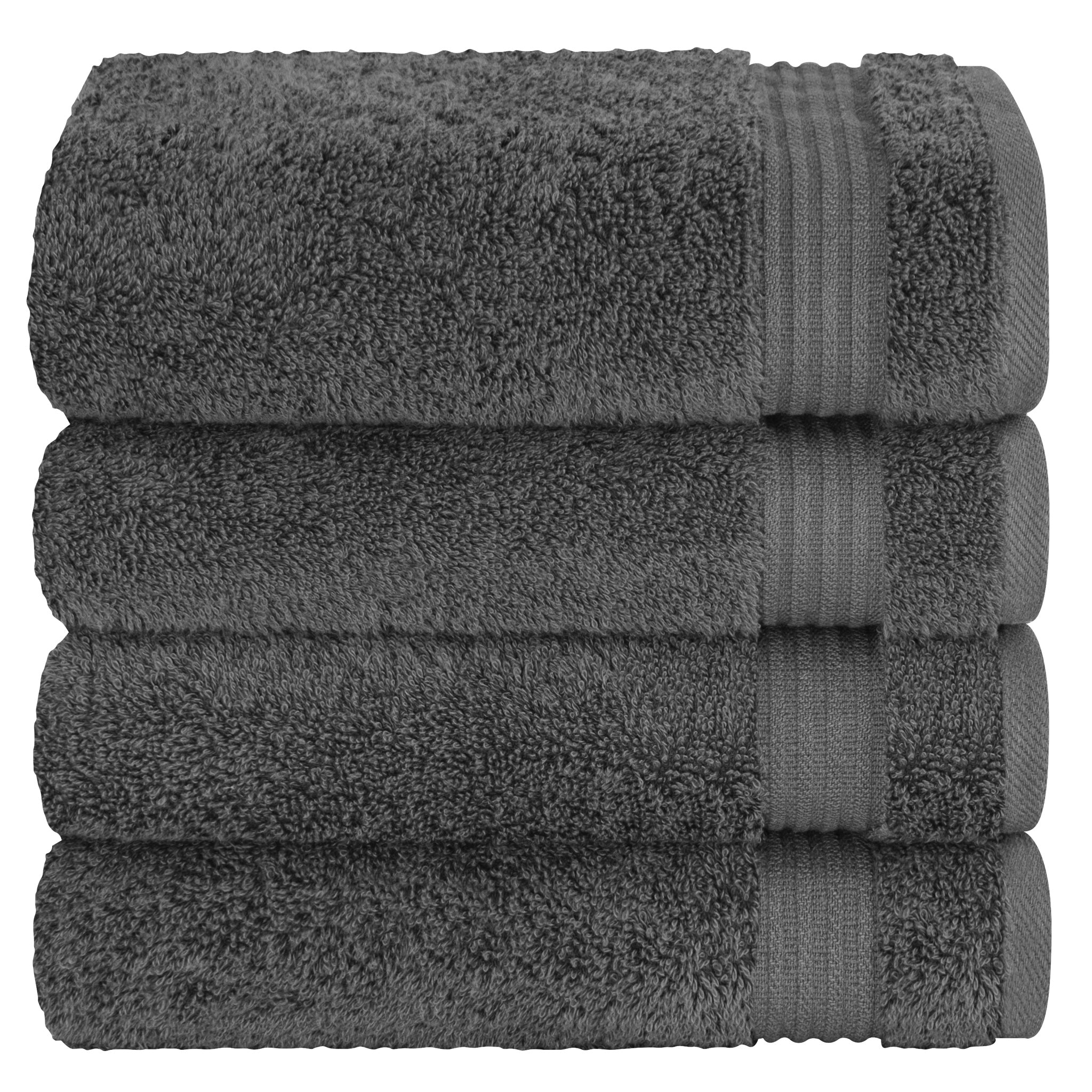 American-softlinen Bekos 100% Cotton Turkish Towels, 4 Piece Hand Towel Set -gray-05