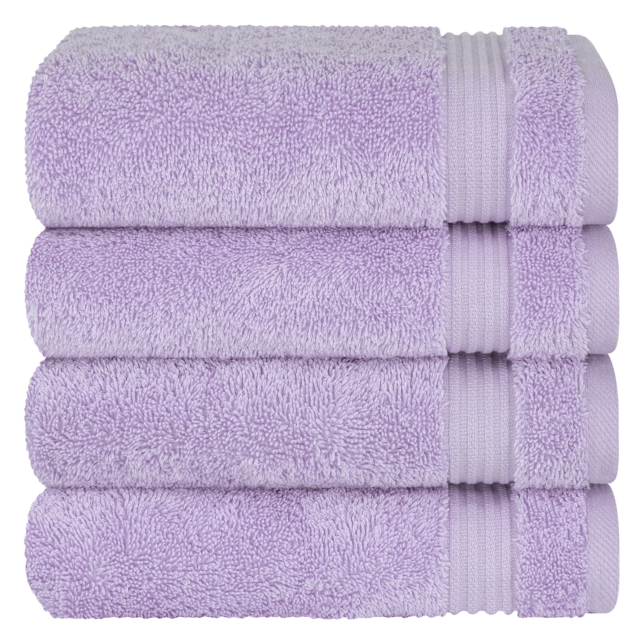 American-softlinen Bekos 100% Cotton Turkish Towels, 4 Piece Hand Towel Set -lilac-05