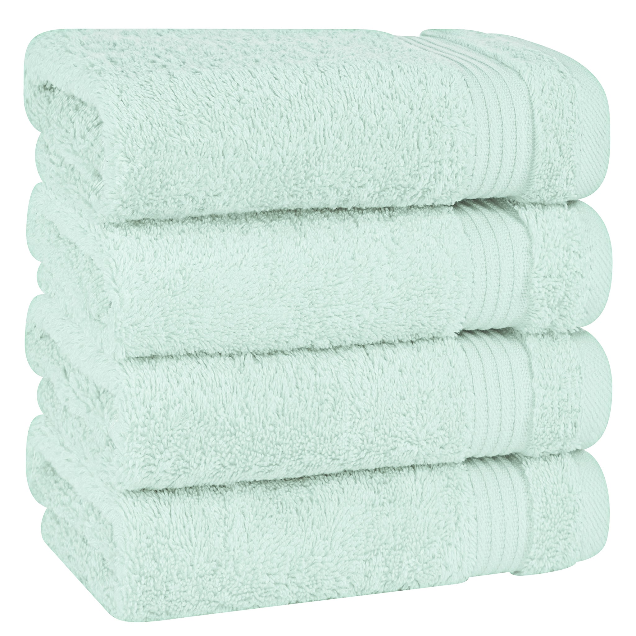American-softlinen Bekos 100% Cotton Turkish Towels, 4 Piece Hand Towel Set -mint-01