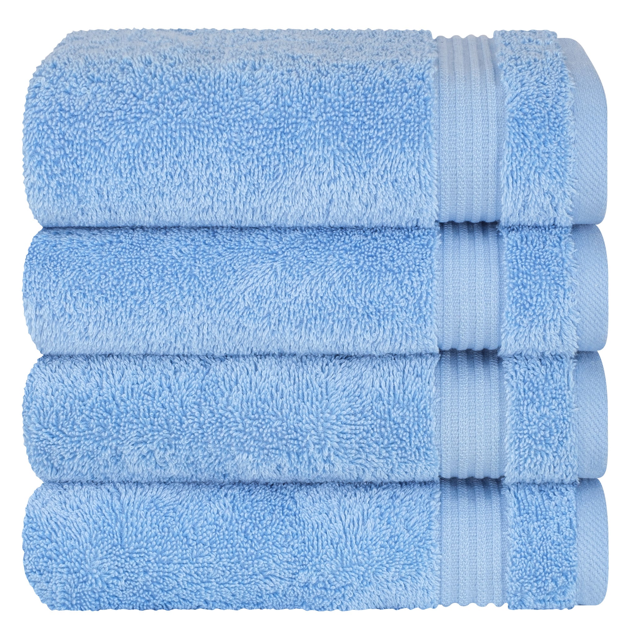 American-softlinen Bekos 100% Cotton Turkish Towels, 4 Piece Hand Towel Set -sky-blue-05
