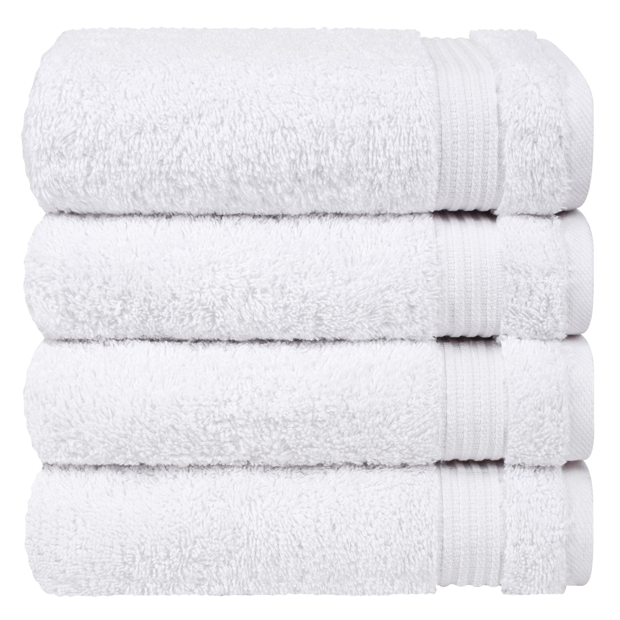 American-softlinen Bekos 100% Cotton Turkish Towels, 4 Piece Hand Towel Set -white-05