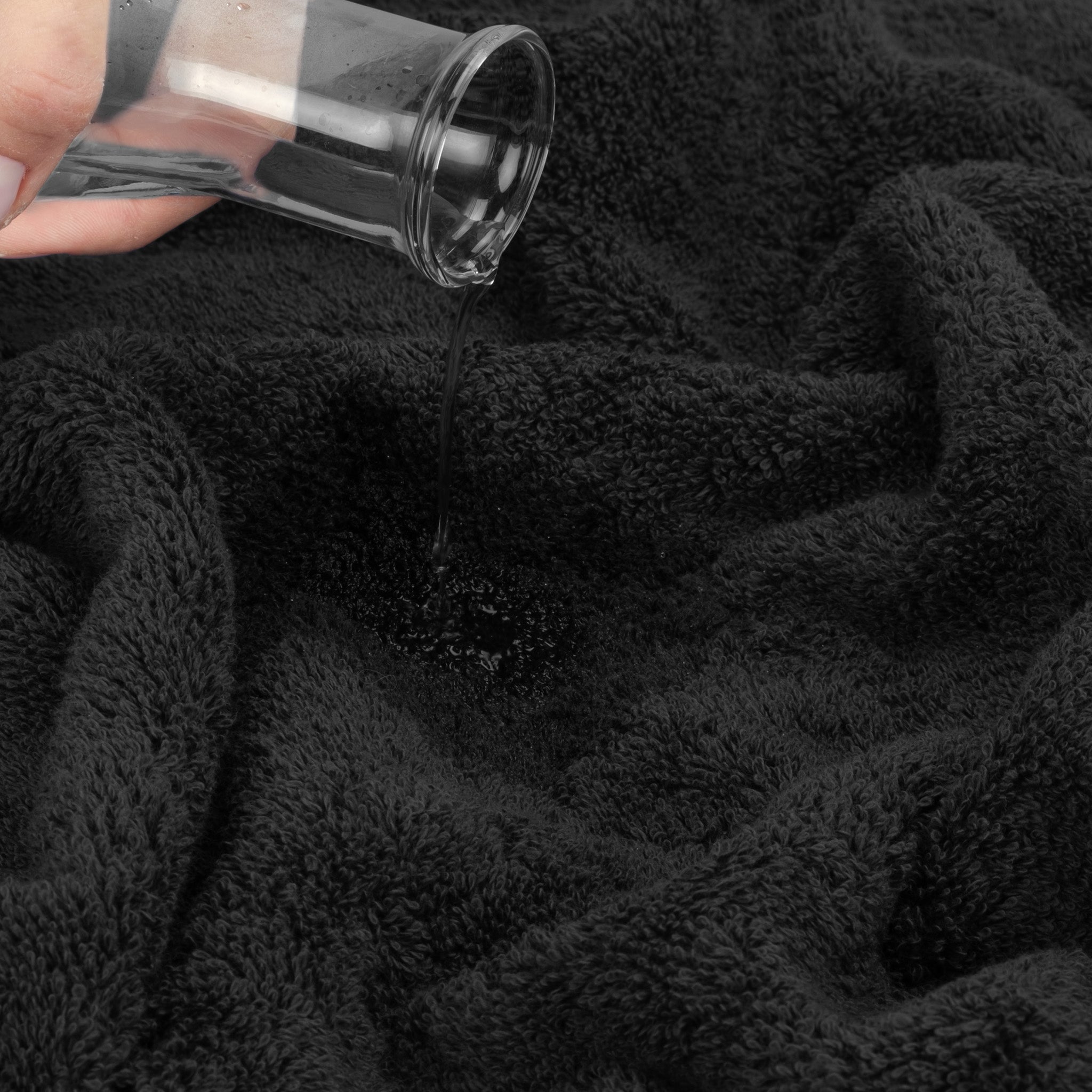American-softlinen Bekos 100% Cotton Turkish Towels, 4 Piece Washcloth Towel Set -black-06