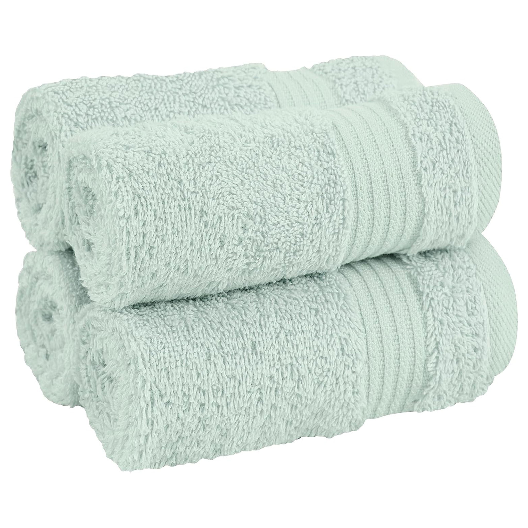 American-softlinen Bekos 100% Cotton Turkish Towels, 4 Piece Washcloth Towel Set -mint-01