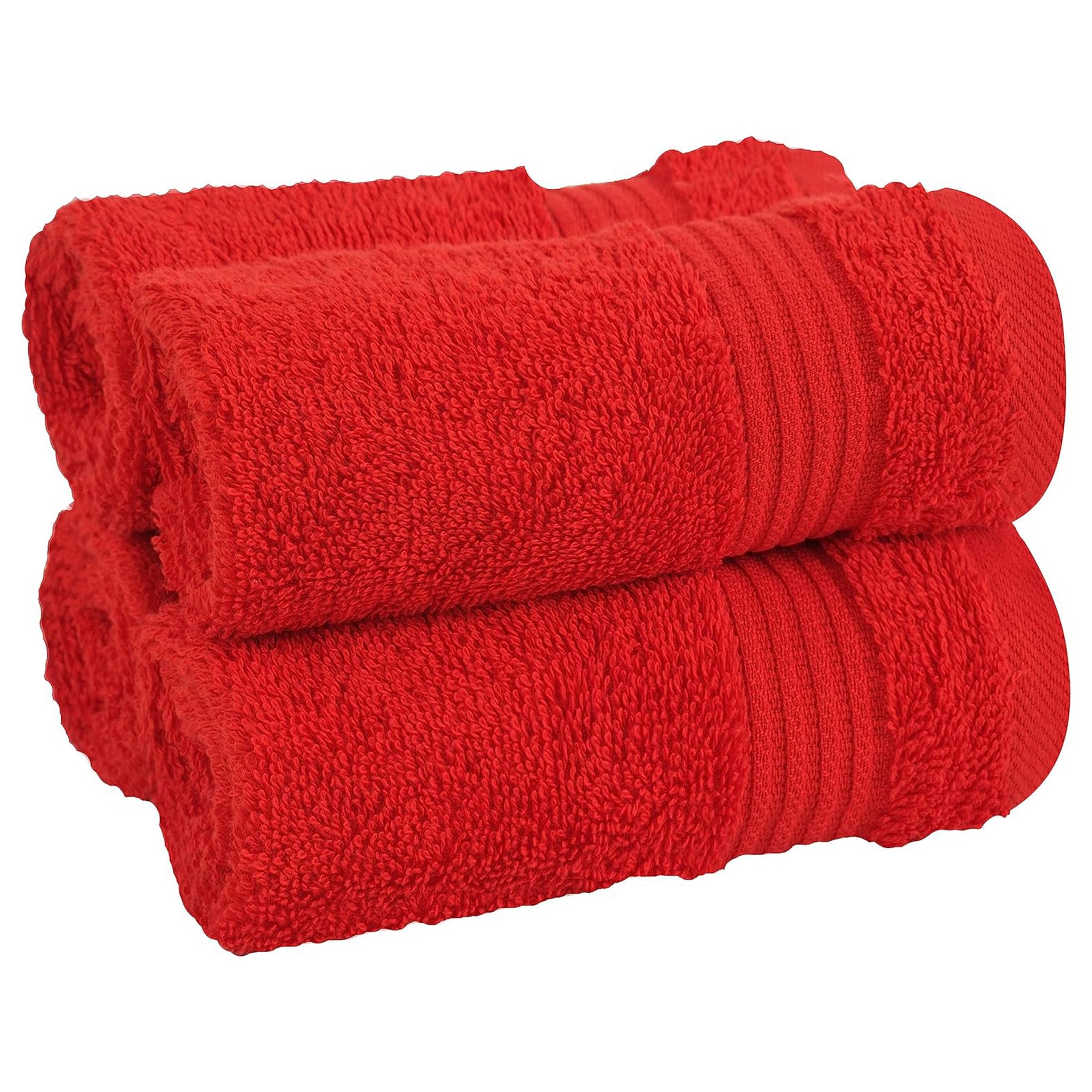 American-softlinen Bekos 100% Cotton Turkish Towels, 4 Piece Washcloth Towel Set -red-01