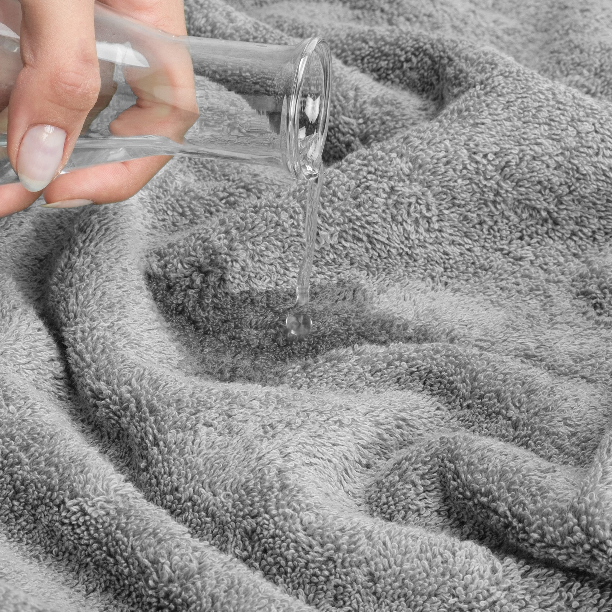 American-softlinen Bekos 100% Cotton Turkish Towels, 4 Piece Washcloth Towel Set -rockridge-gray-06