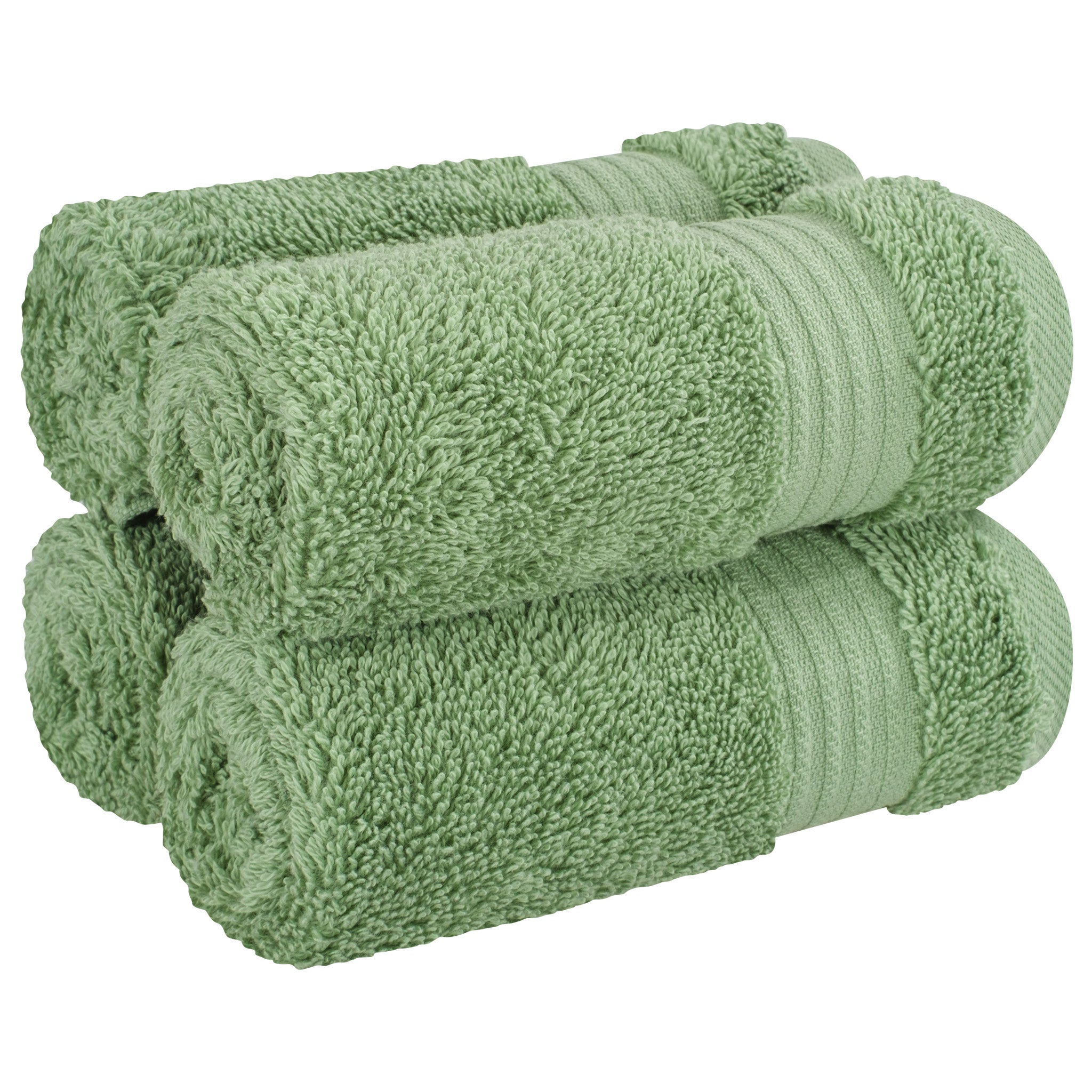 American-softlinen Bekos 100% Cotton Turkish Towels, 4 Piece Washcloth Towel Set -sage-green-01