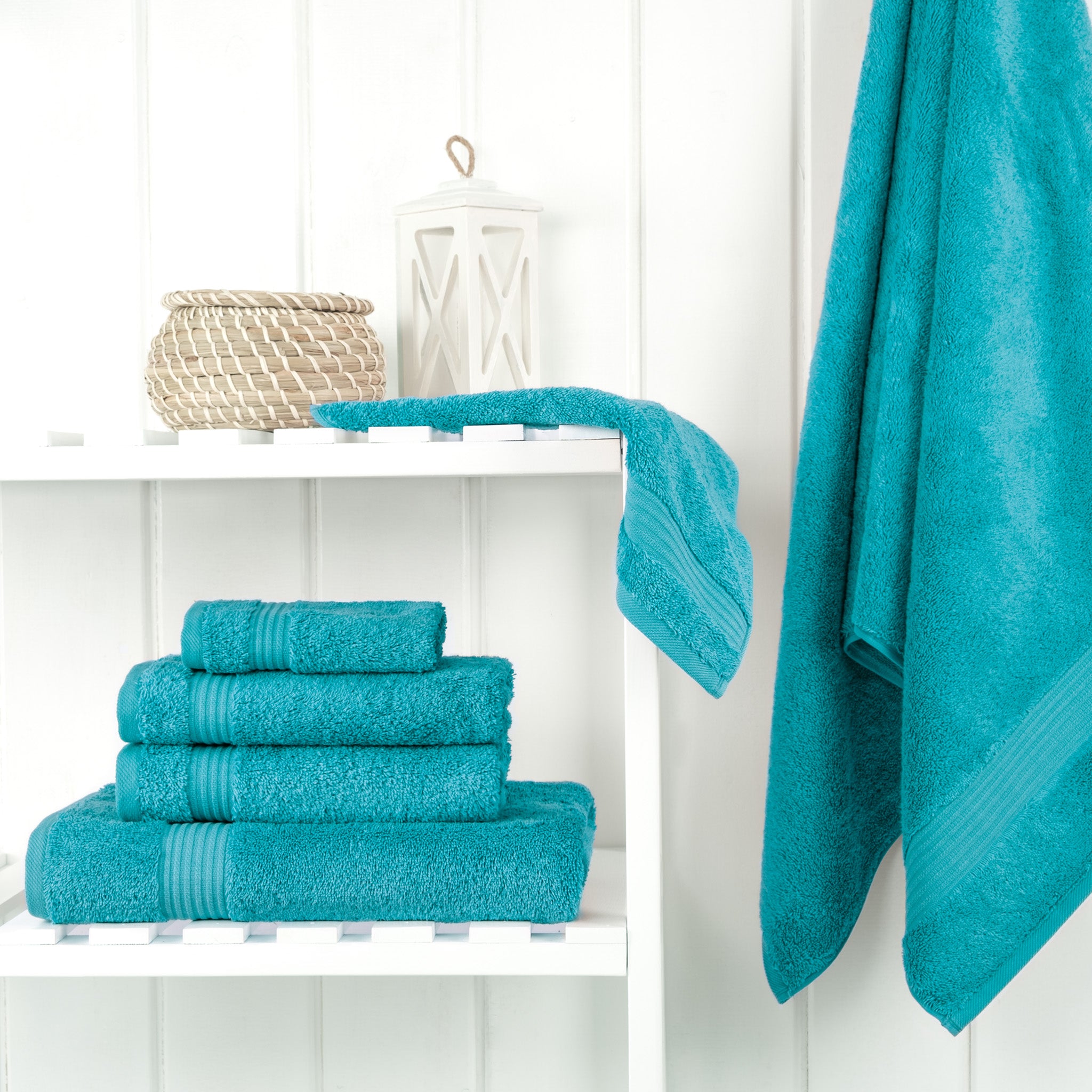 American-softlinen Bekos 100% Cotton Turkish Towels 6 Piece Bath Towel Set -aqua-blue-02