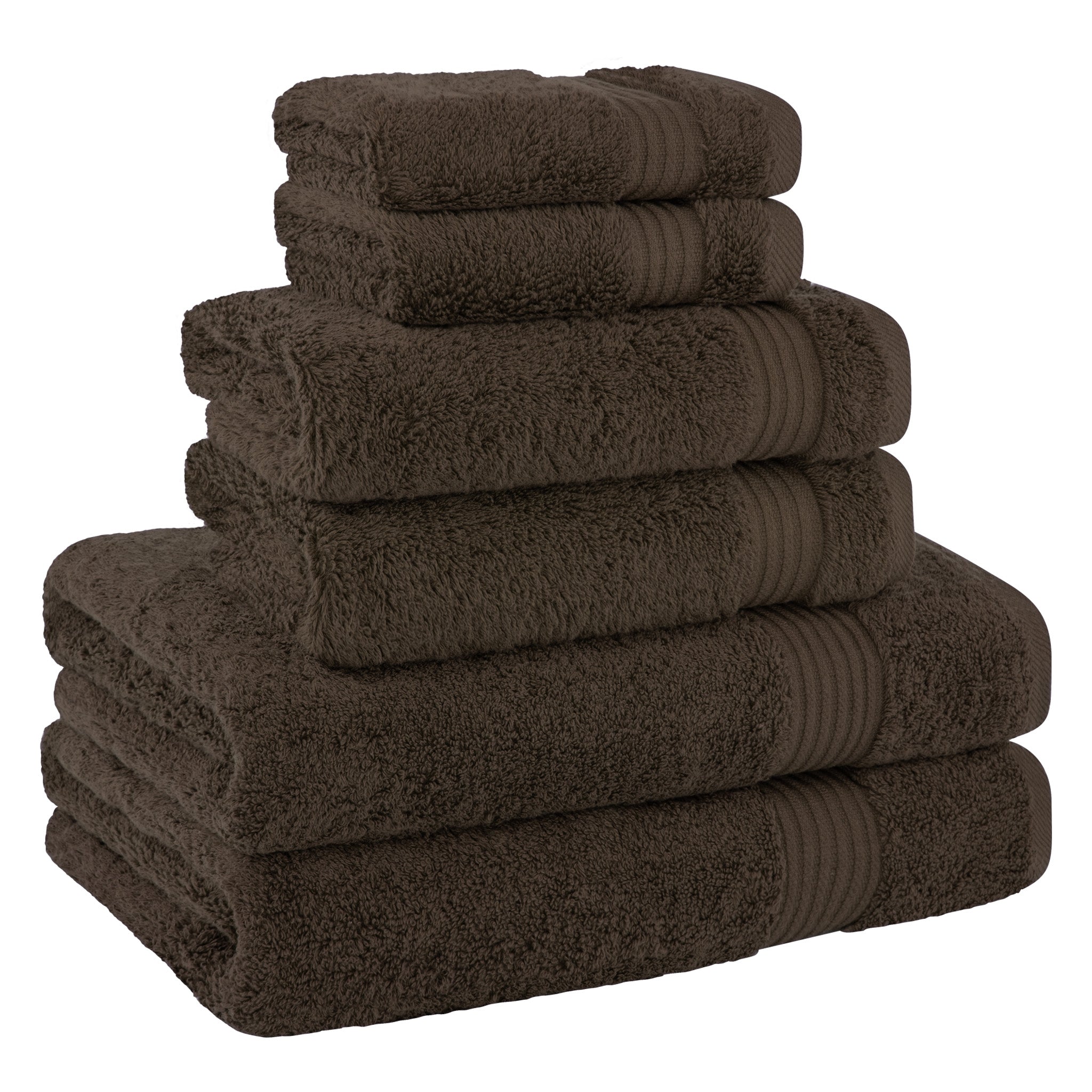 American-softlinen Bekos 100% Cotton Turkish Towels 6 Piece Bath Towel Set -chocolate-brown-05