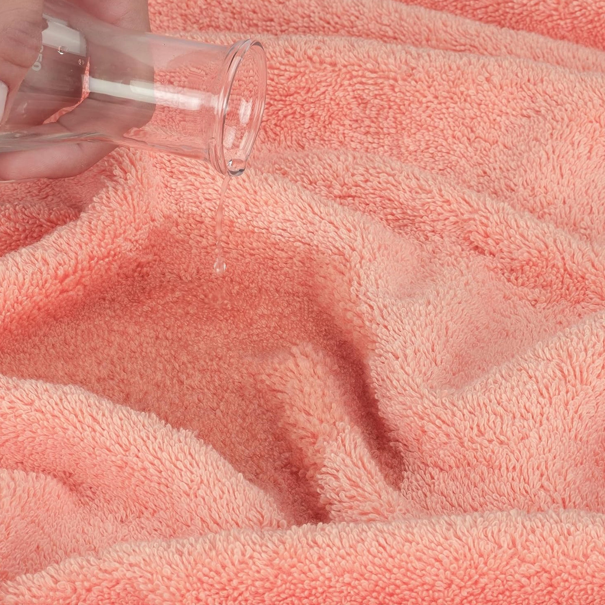American-softlinen Bekos 100% Cotton Turkish Towels 6 Piece Bath Towel Set -coral-06