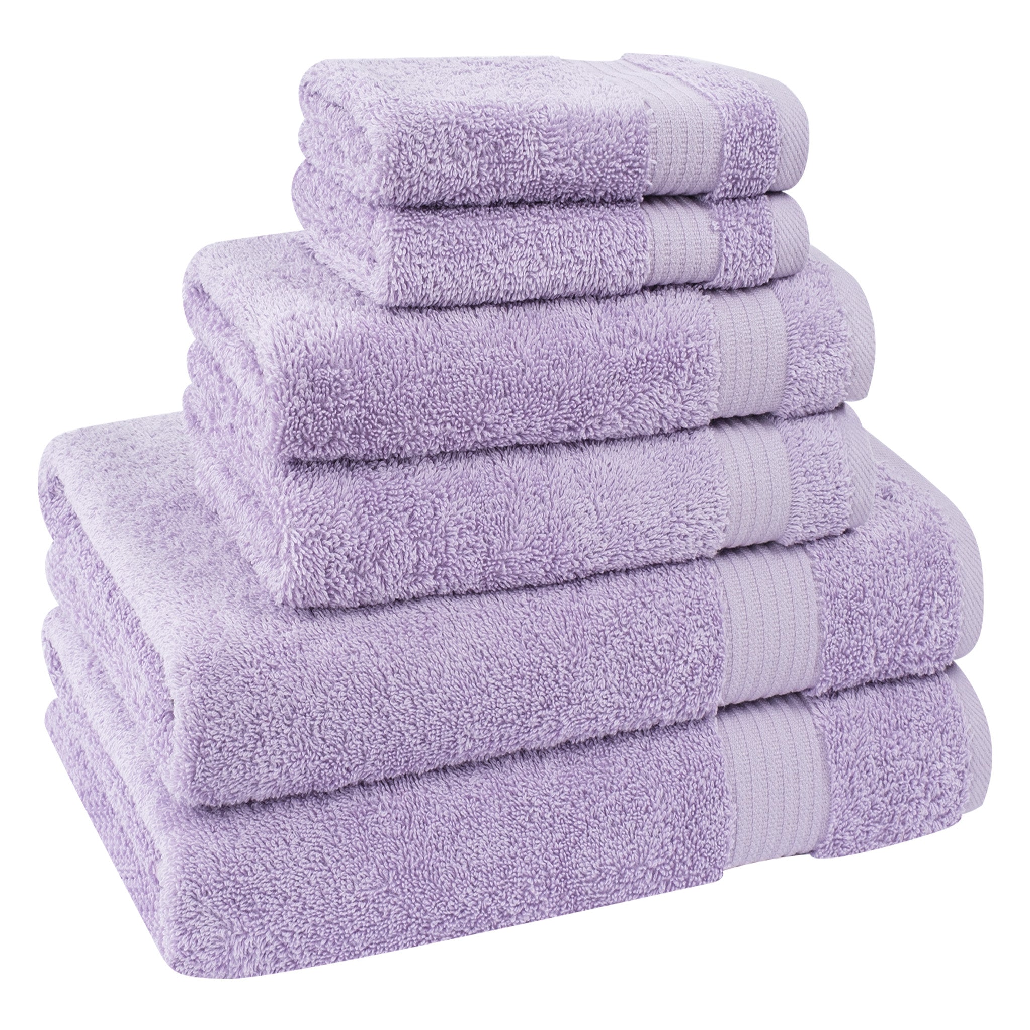 American-softlinen Bekos 100% Cotton Turkish Towels 6 Piece Bath Towel Set -lilac-05