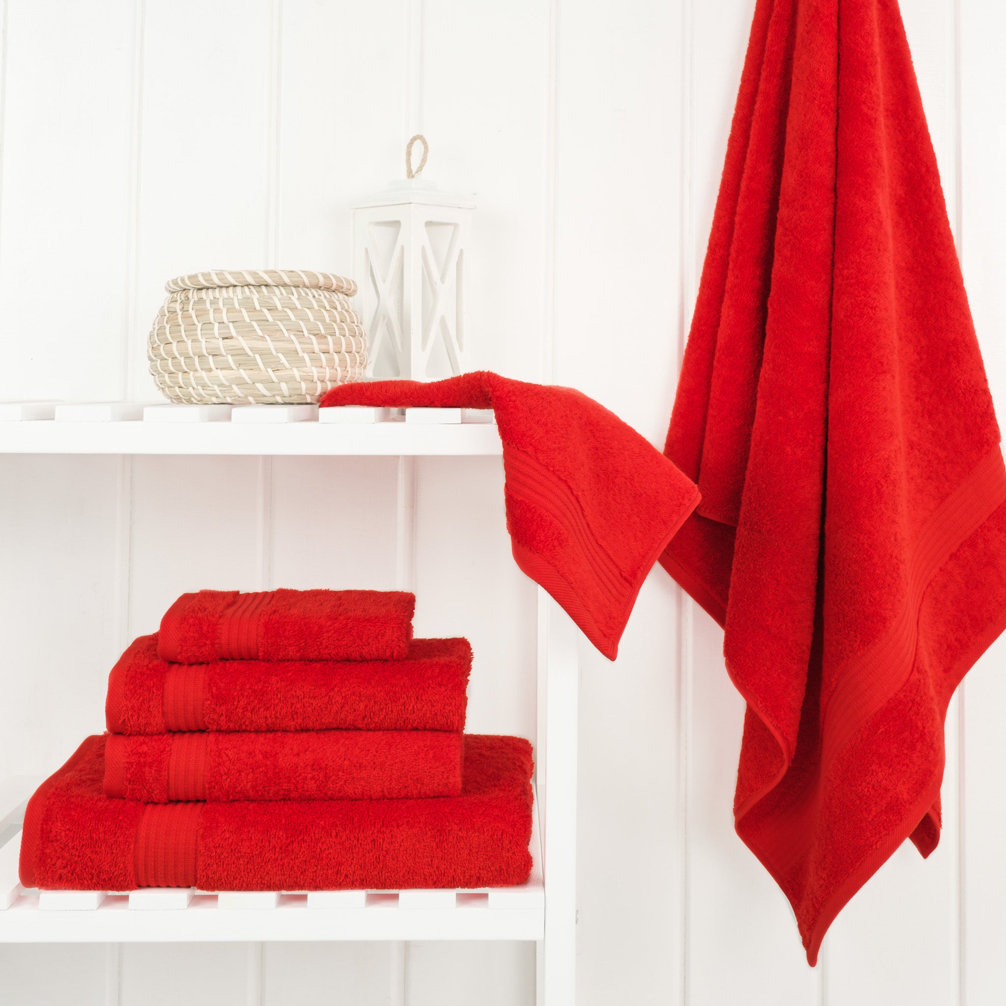 American-softlinen Bekos 100% Cotton Turkish Towels 6 Piece Bath Towel Set -red-02