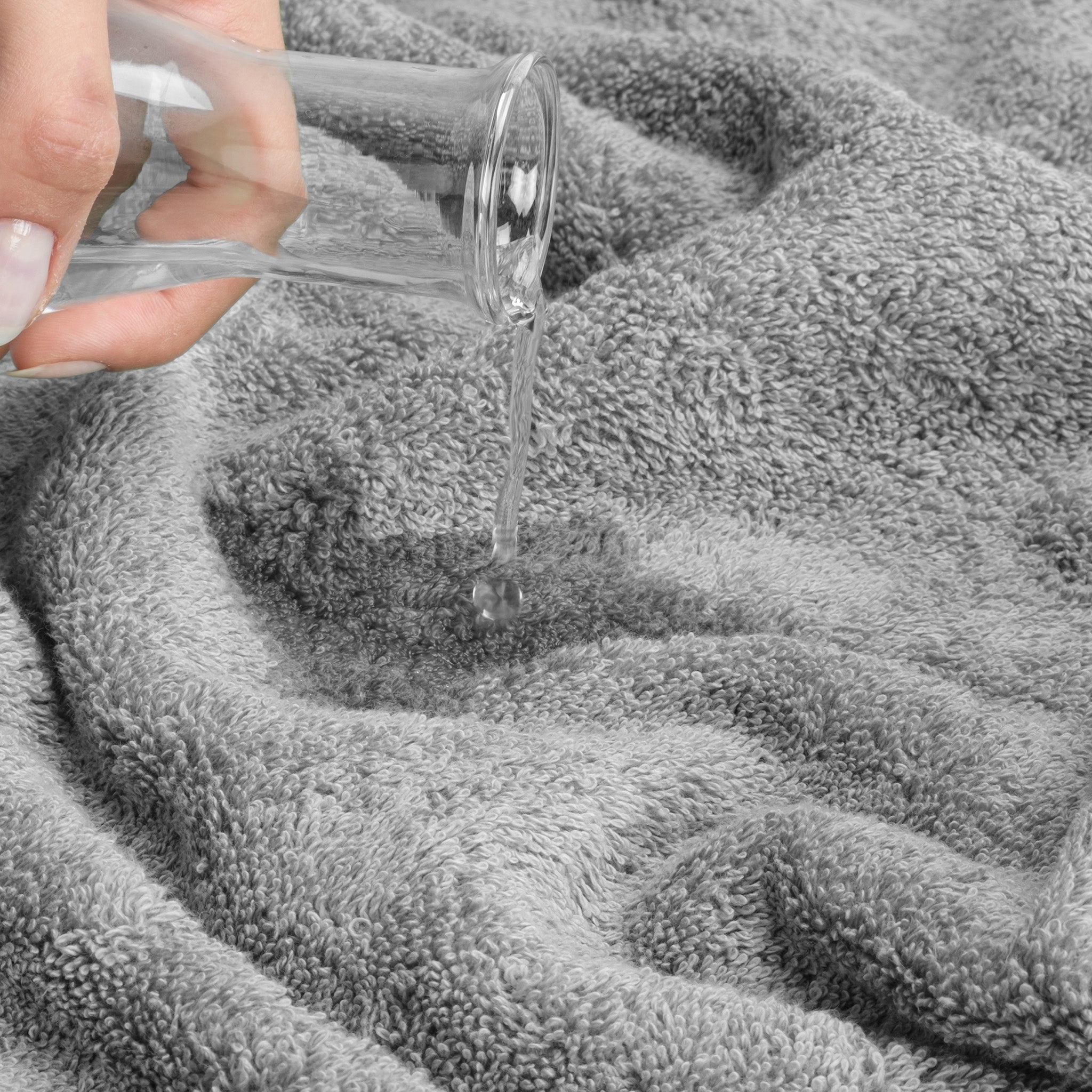 American-softlinen Bekos 100% Cotton Turkish Towels 6 Piece Bath Towel Set -rockridge-gray-06