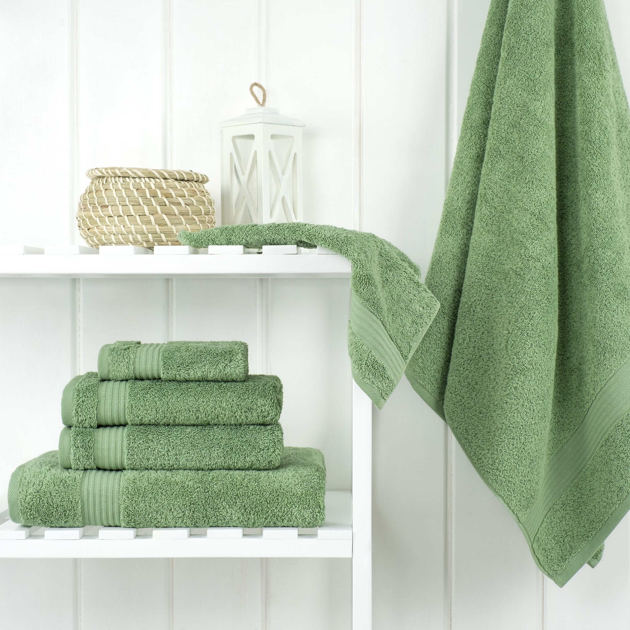 American-softlinen Bekos 100% Cotton Turkish Towels 6 Piece Bath Towel Set -sage-green-02
