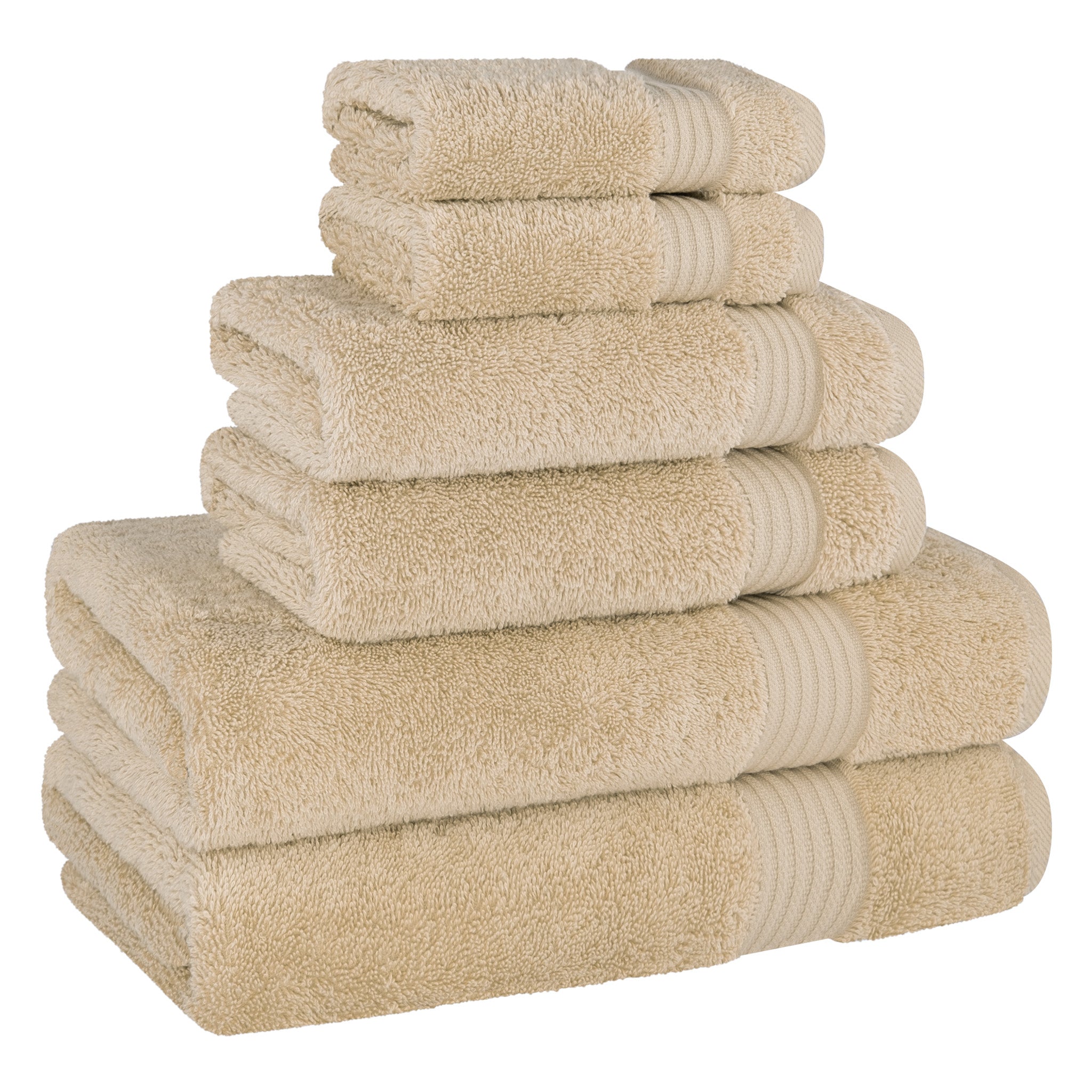 American-softlinen Bekos 100% Cotton Turkish Towels 6 Piece Bath Towel Set -sand-taupe-05