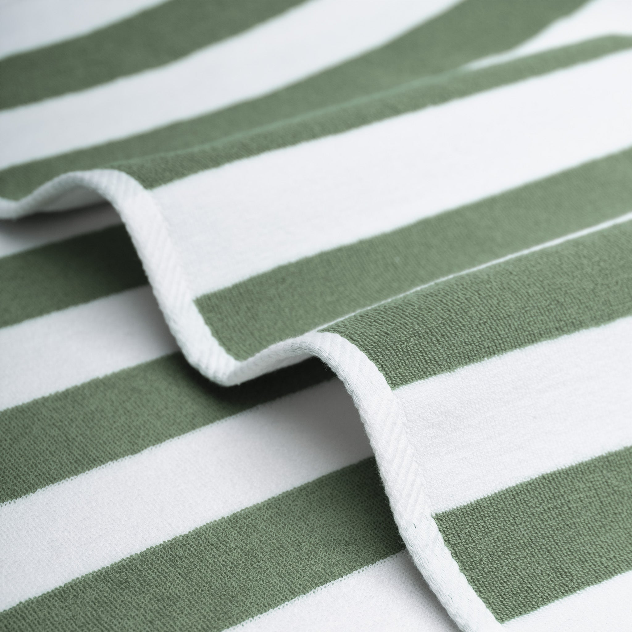 American-softlinen Cabana Striped Beach Towel 32 Set Case Pack -sage-green-white-5