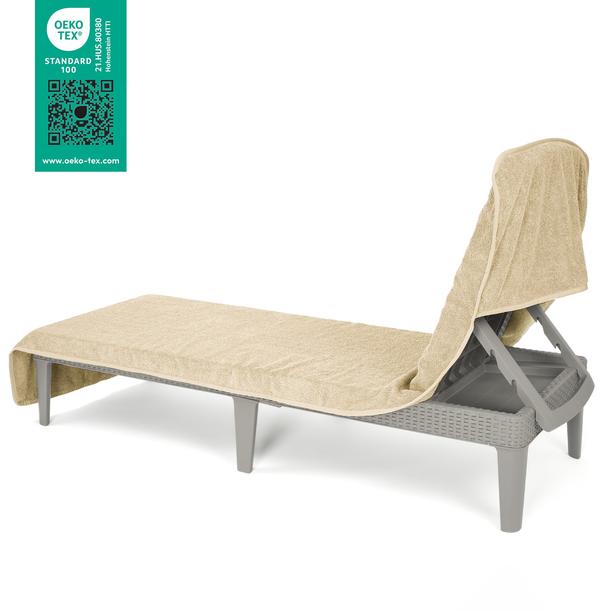 American-softlinen - Chaise Lounge Covers Towel - 16 Set Case Pack - Sand-Taupe - 5