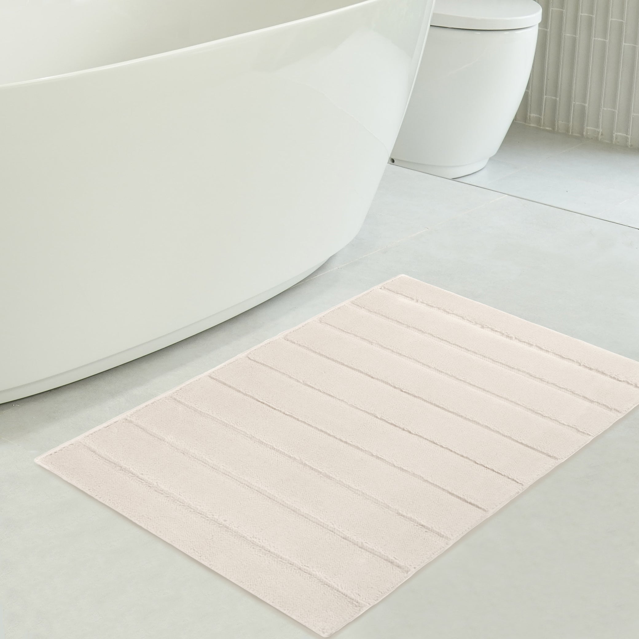 American-softlinen Katiy Bath Rug – 21x34 Inches Non-Slip Premium Cotton Comfort - Bath Mats for Bathroom