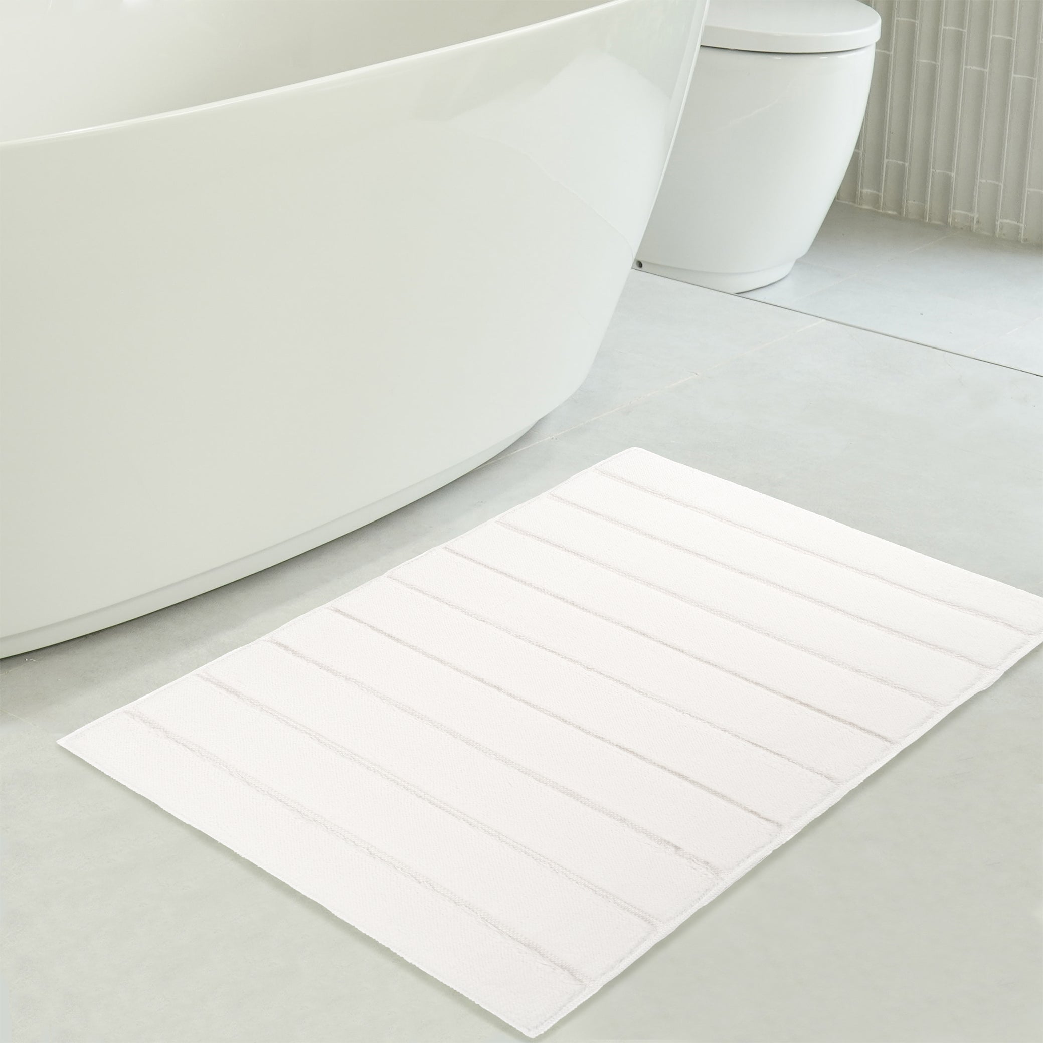 American-softlinen Katiy Bath Rug – 21x34 Inches Non-Slip Premium Cotton Comfort - Bath Mats for Bathroom
