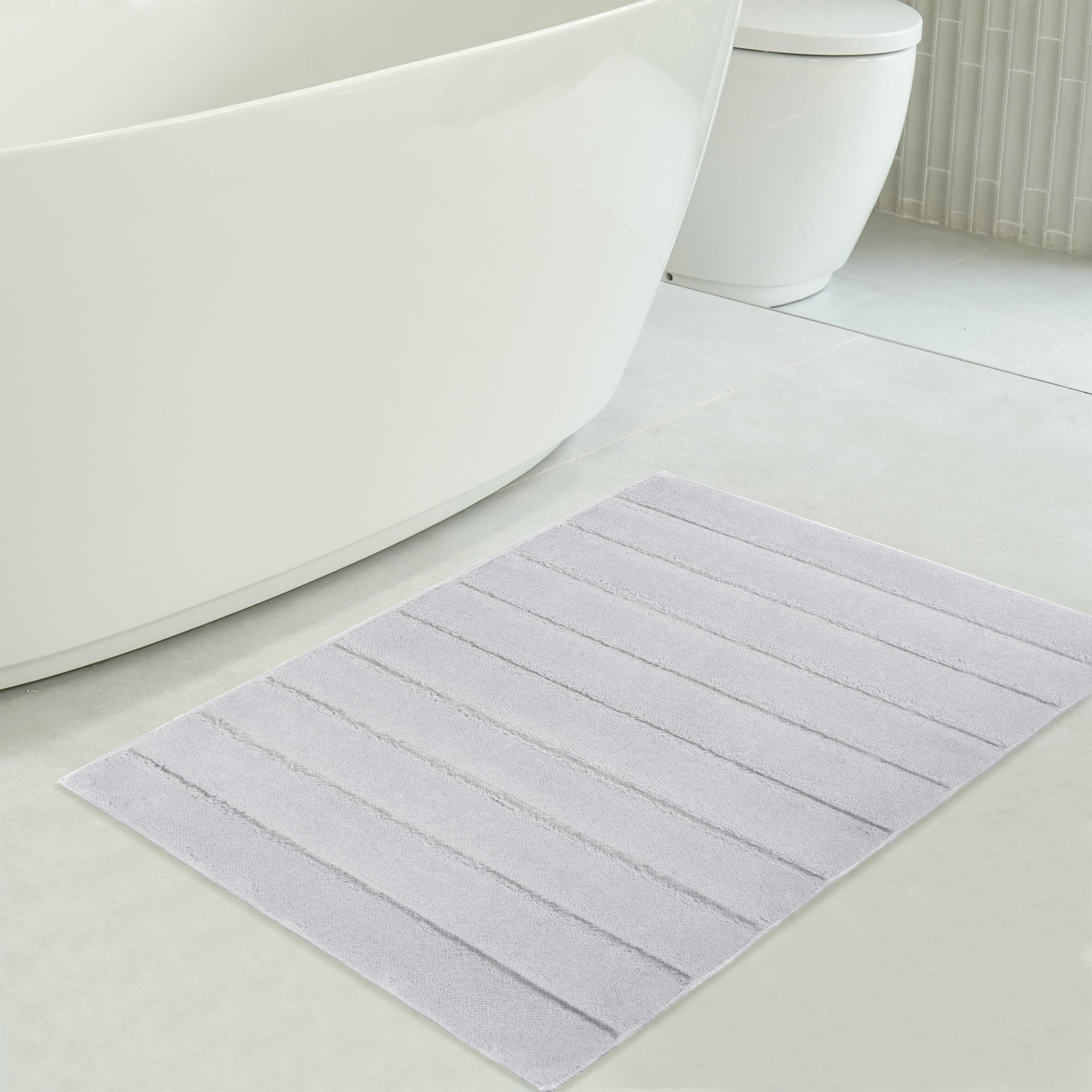 American-softlinen Katiy Bath Rug – 21x34 Inches Non-Slip Premium Cotton Comfort - Bath Mats for Bathroom