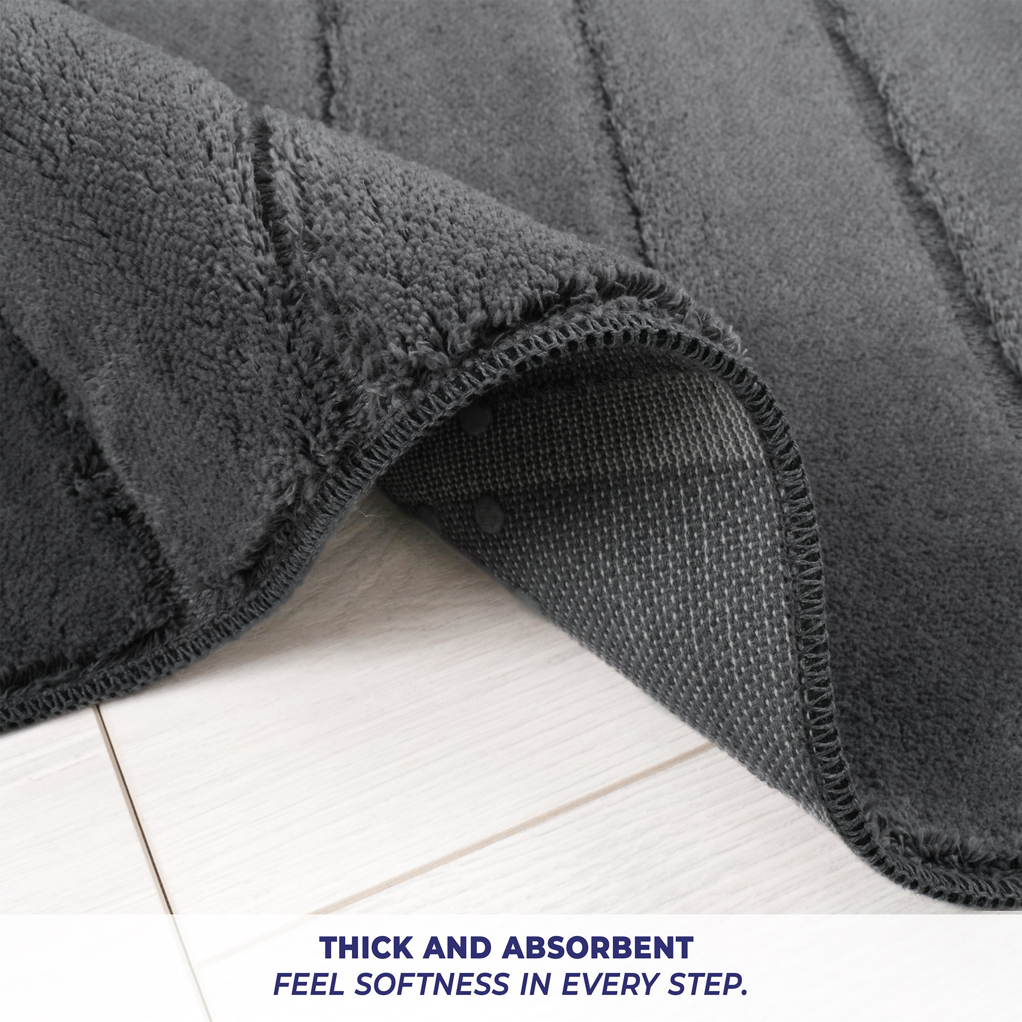 American-softlinen Katiy Bath Rug – 21x34 Inches Non-Slip Premium Cotton Comfort - Bath Mats for Bathroom