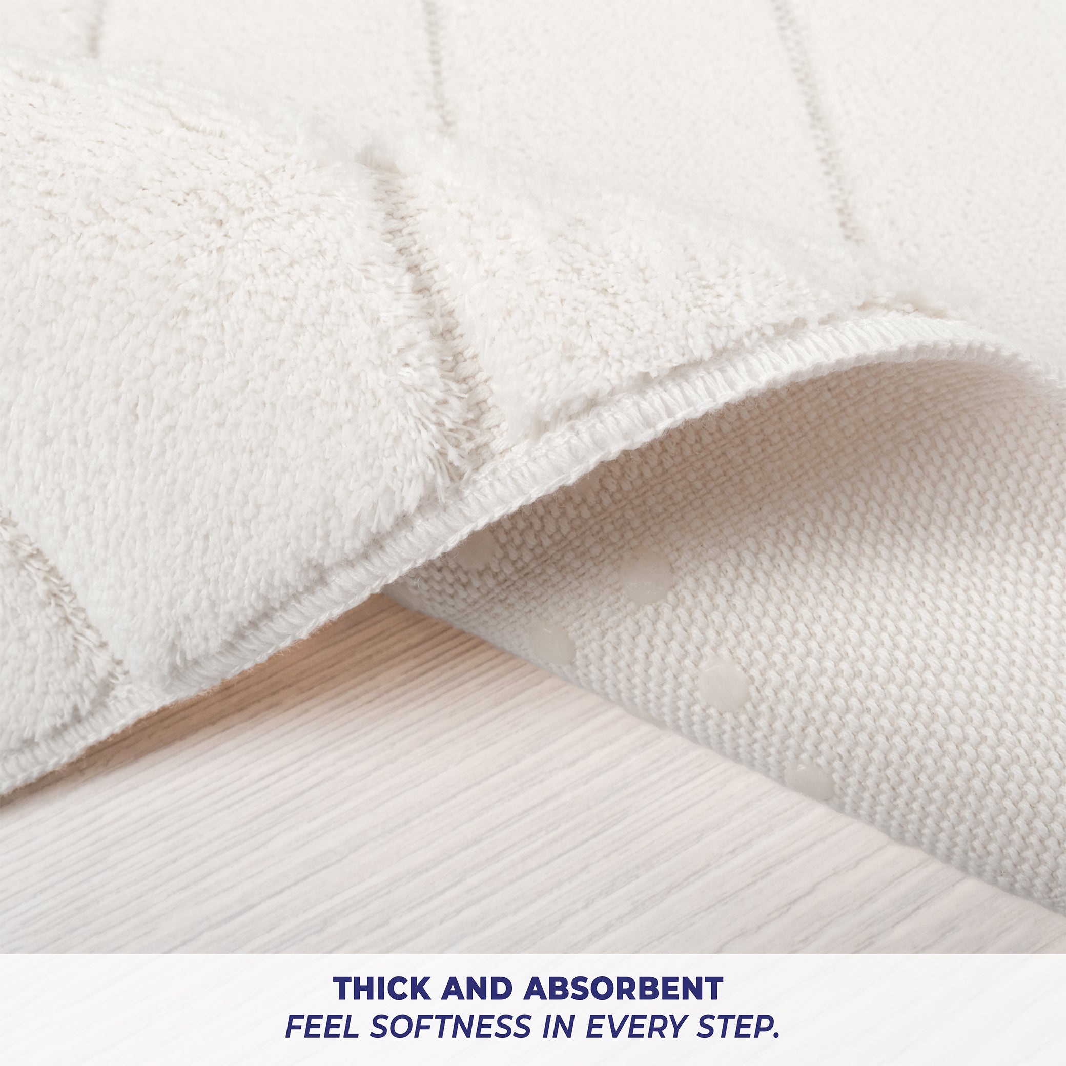 American-softlinen Katiy Bath Rug – 21x34 Inches Non-Slip Premium Cotton Comfort - Bath Mats for Bathroom