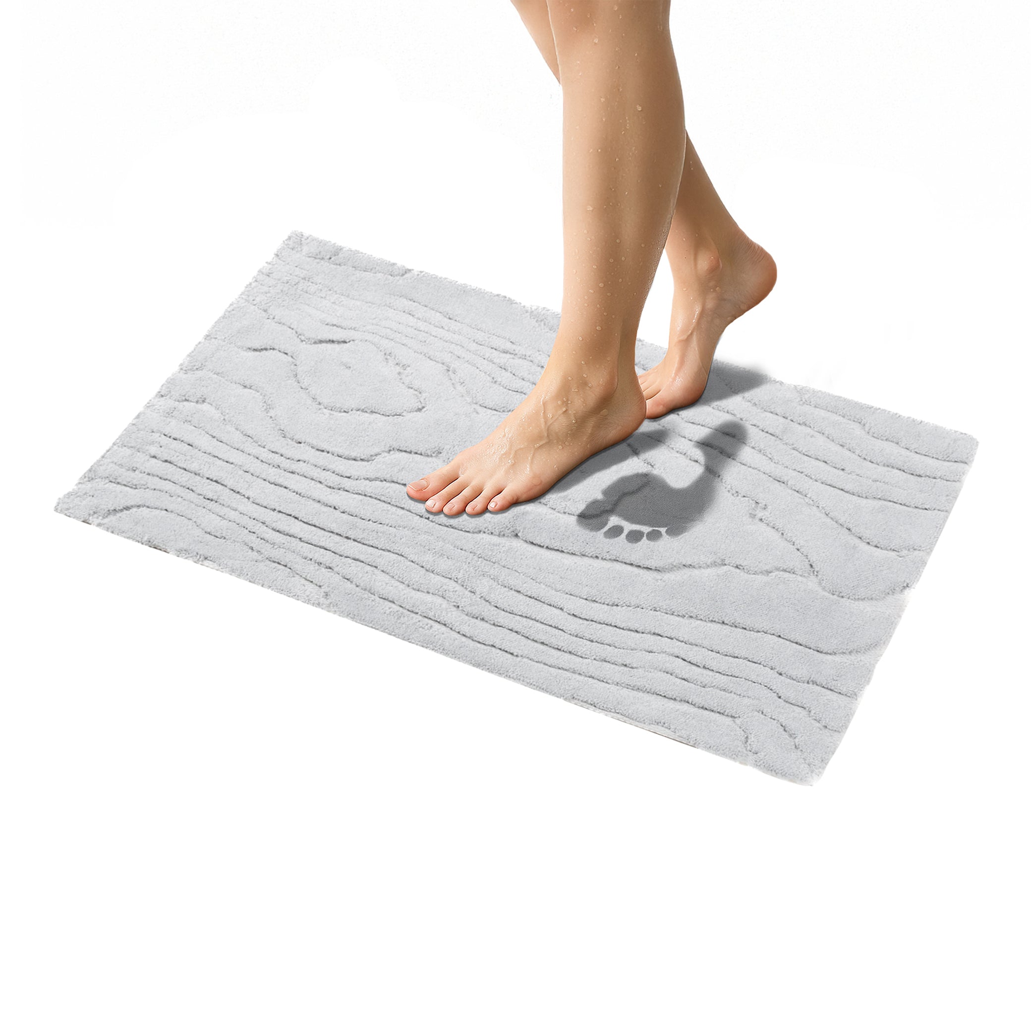 American-softlinen Lovi Bath Rug – 21"x34" Premium Cotton, Non-Slip Design - Bath Mats for Bathroom
