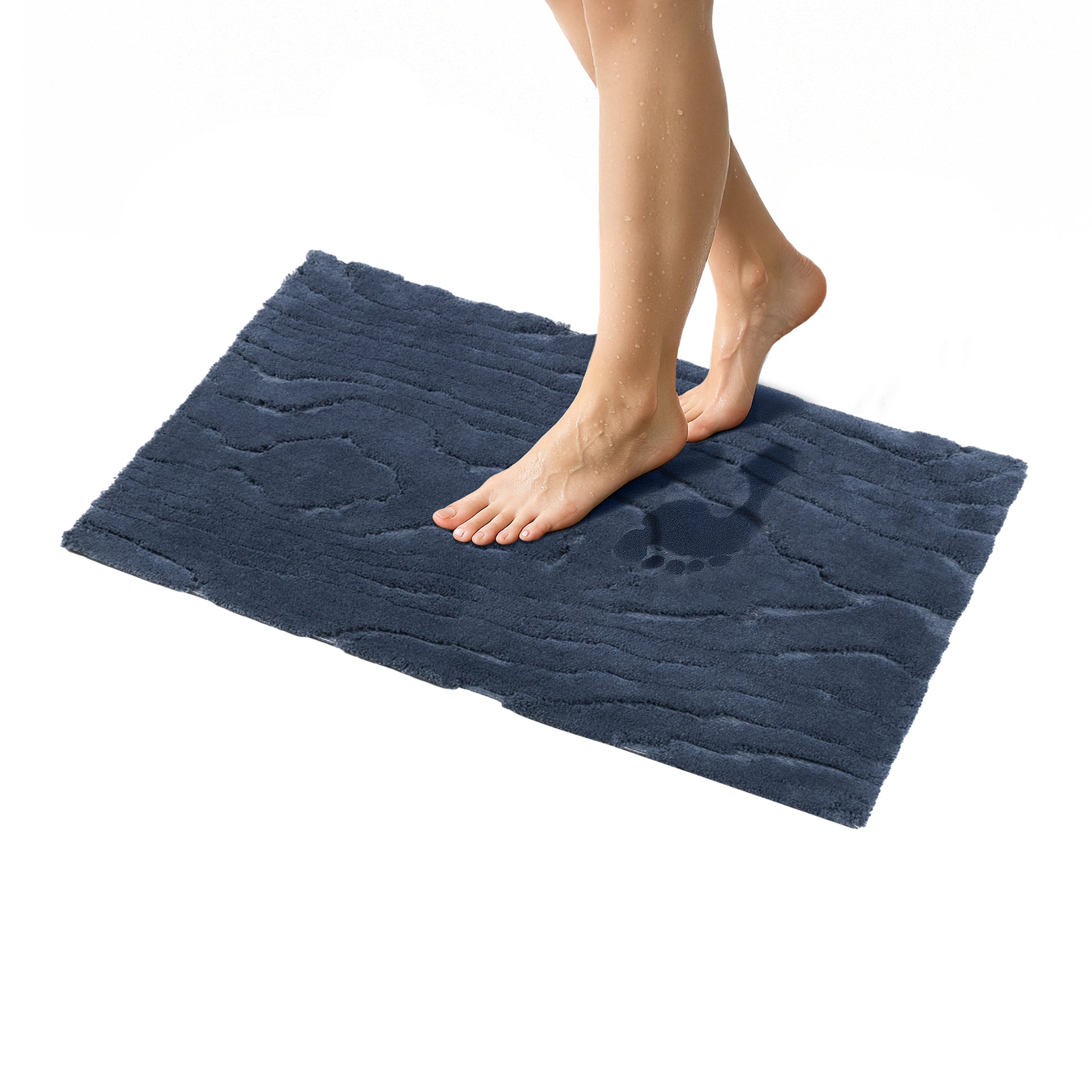 American-softlinen Lovi Bath Rug – 21"x34" Premium Cotton, Non-Slip Design - Bath Mats for Bathroom