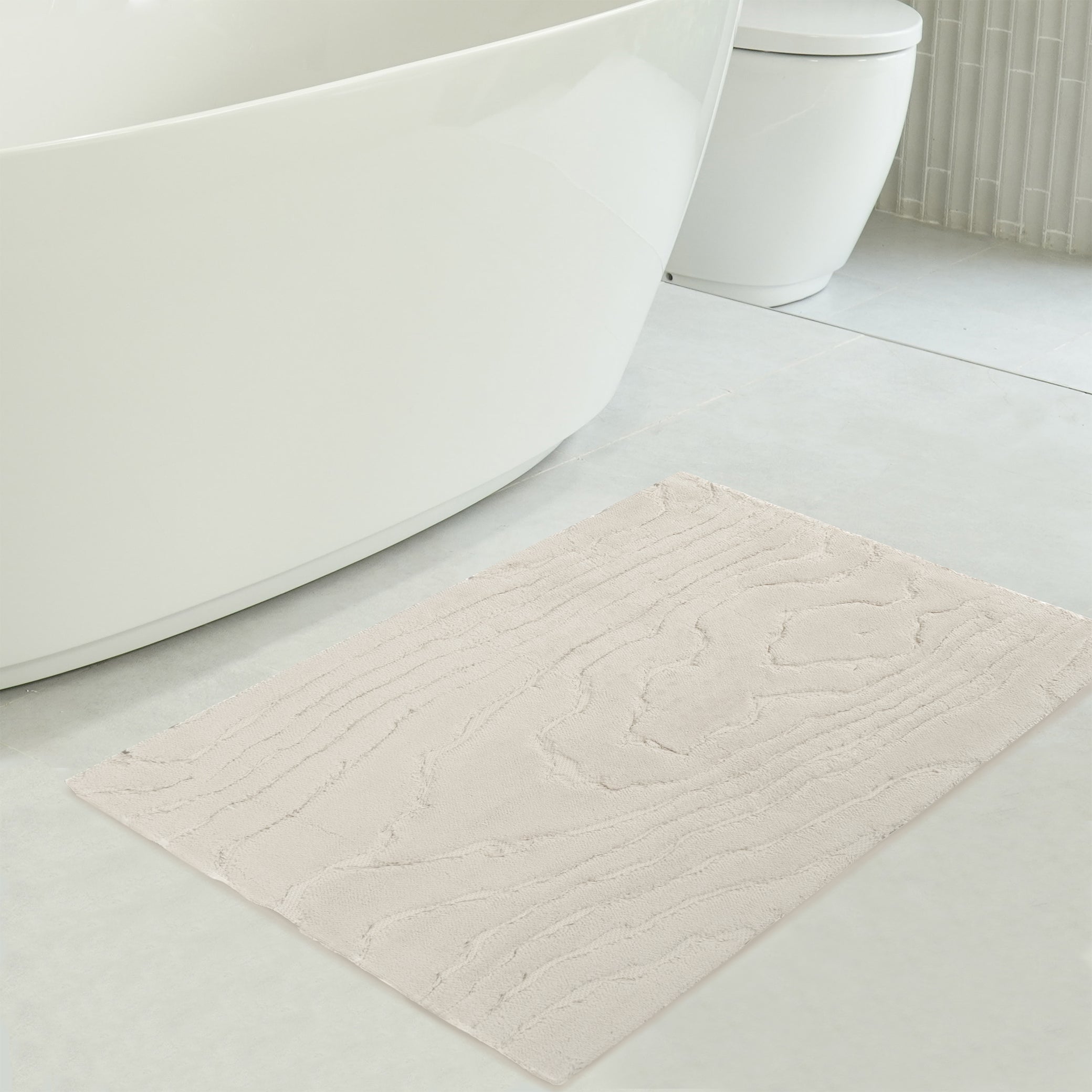 American-softlinen Lovi Bath Rug – 21"x34" Premium Cotton, Non-Slip Design - Bath Mats for Bathroom