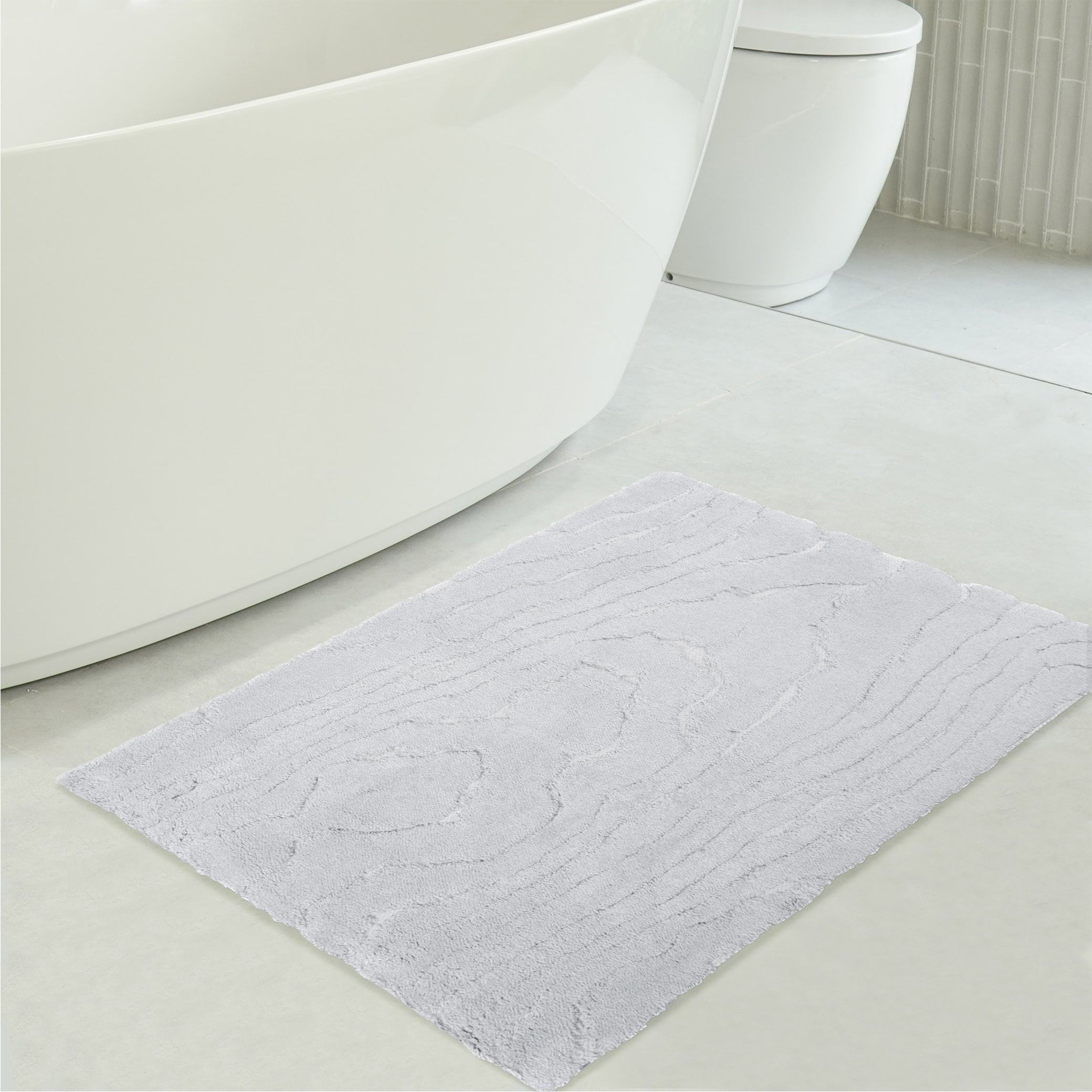 American-softlinen Lovi Bath Rug – 21"x34" Premium Cotton, Non-Slip Design - Bath Mats for Bathroom