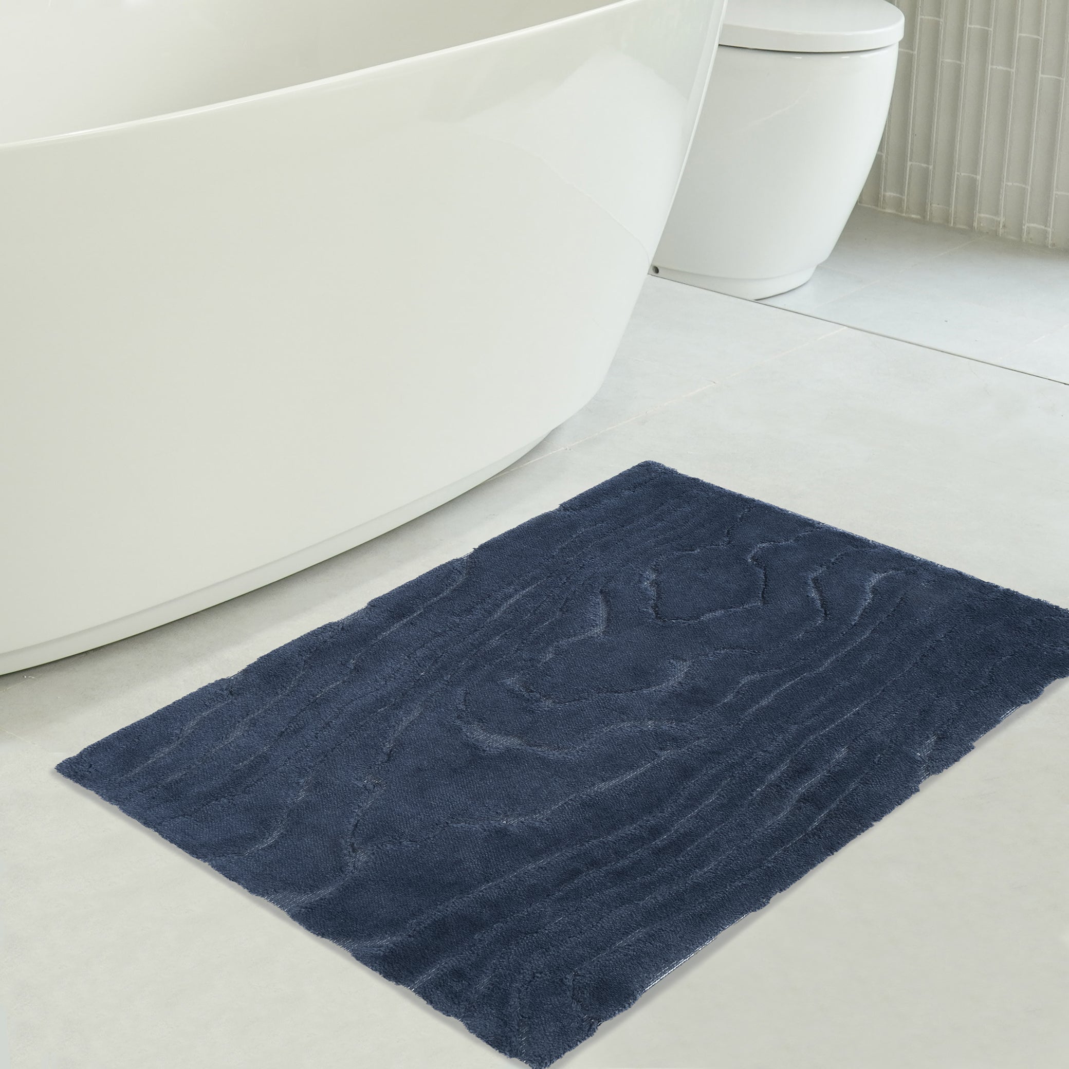 American-softlinen Lovi Bath Rug – 21"x34" Premium Cotton, Non-Slip Design - Bath Mats for Bathroom