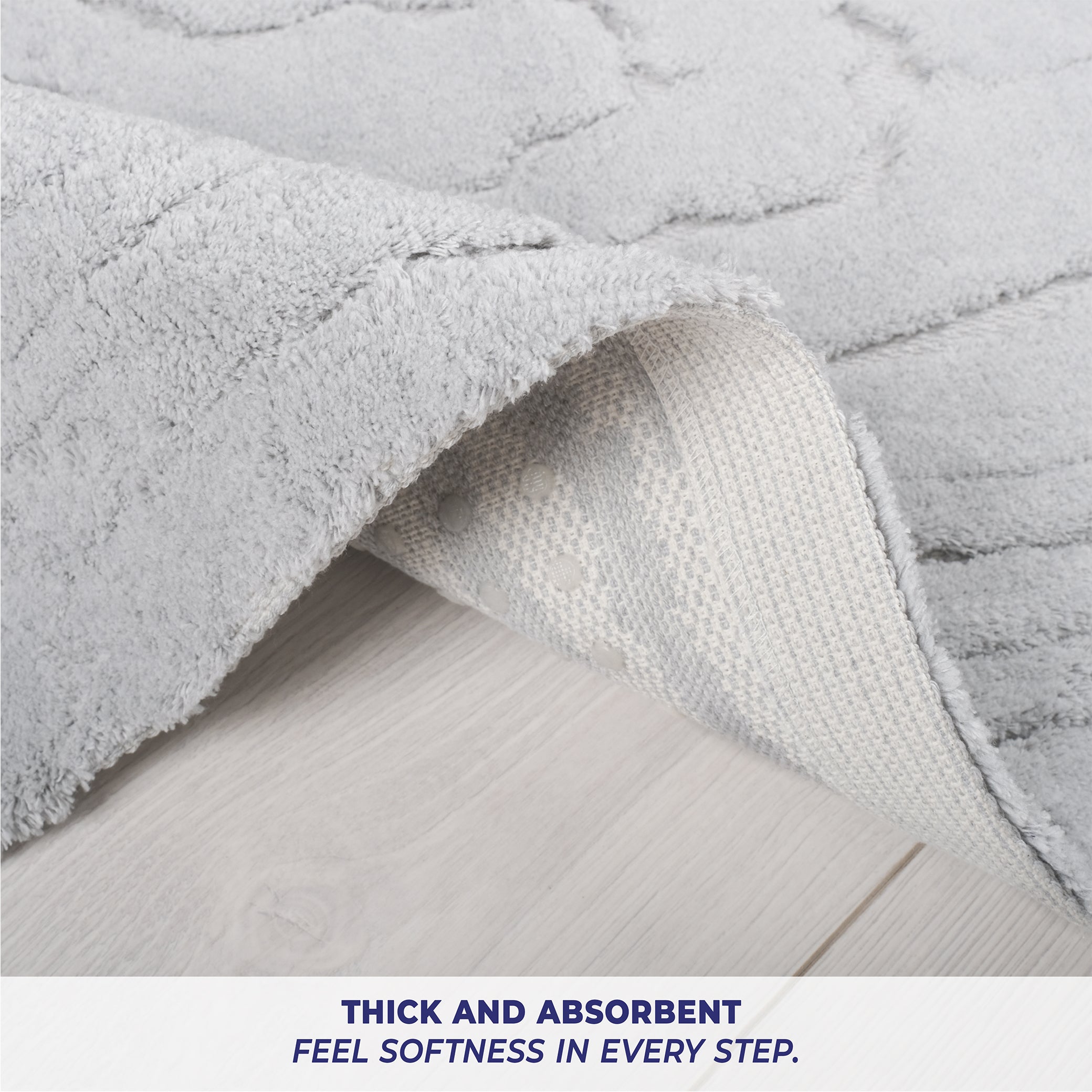 American-softlinen Lovi Bath Rug – 21"x34" Premium Cotton, Non-Slip Design - Bath Mats for Bathroom