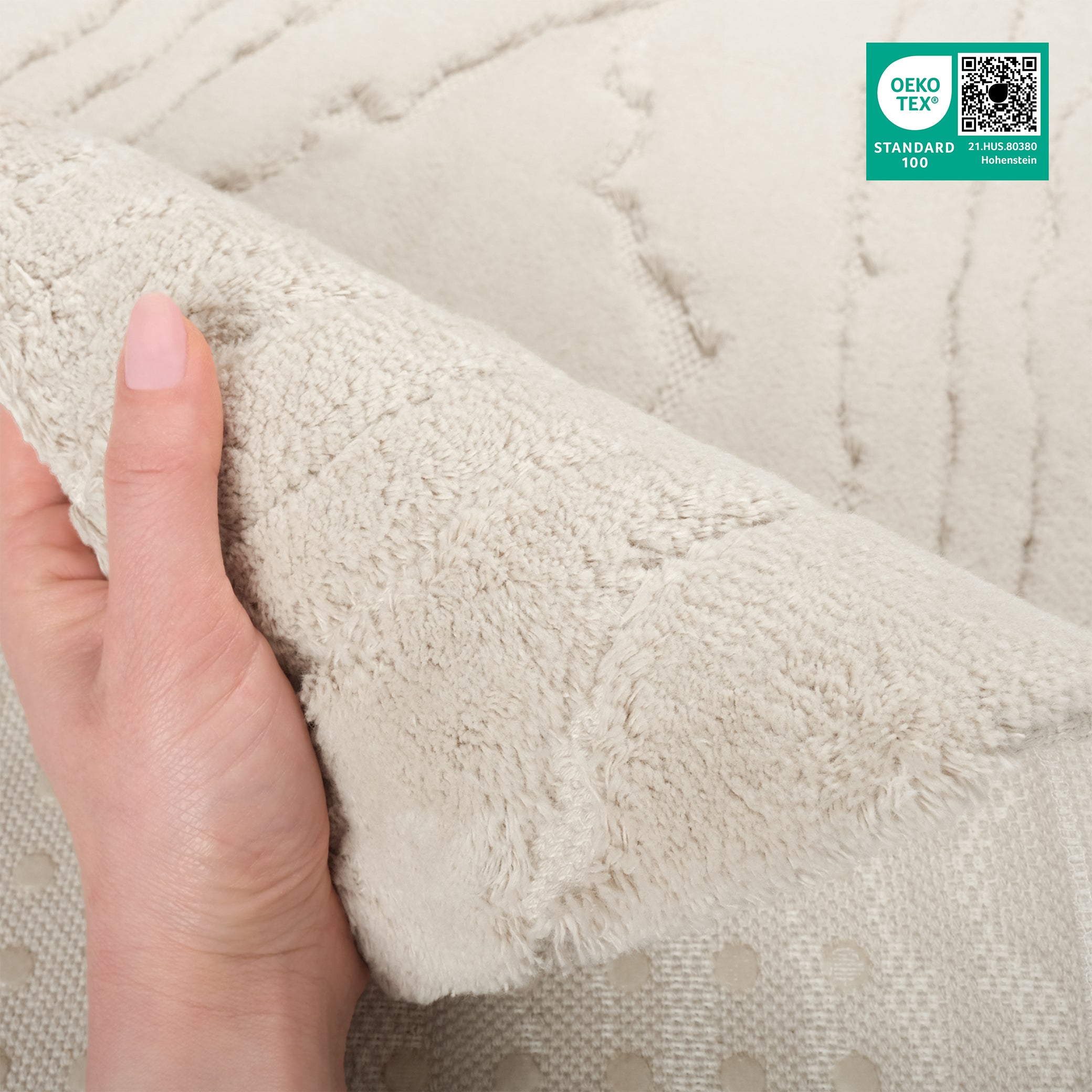American-softlinen Lovi Bath Rug – 21"x34" Premium Cotton, Non-Slip Design - Bath Mats for Bathroom