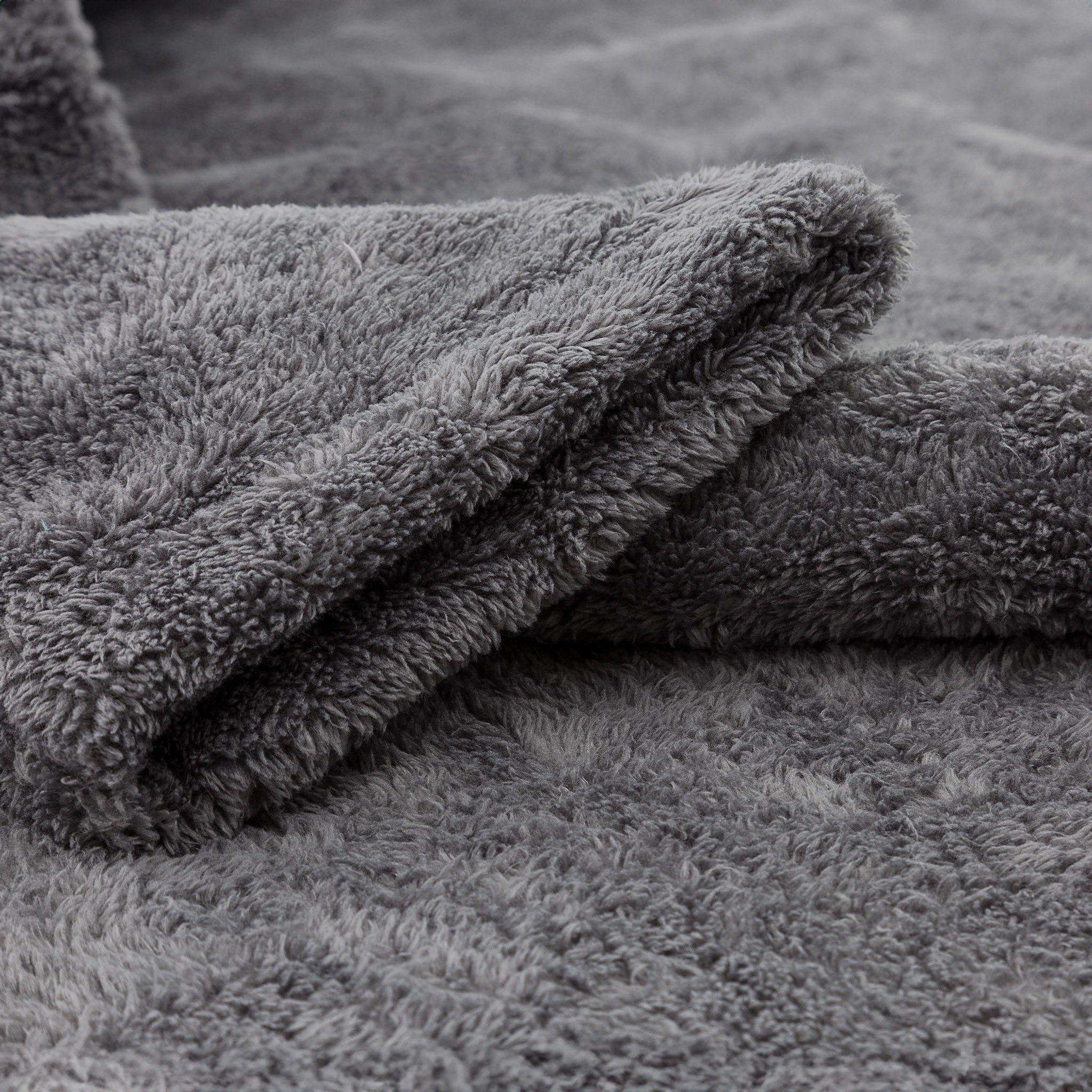 American-softlinen Super Soft, Absorbent and Fluffy, Unisex Fleece Bathrobe S-M-gray-5