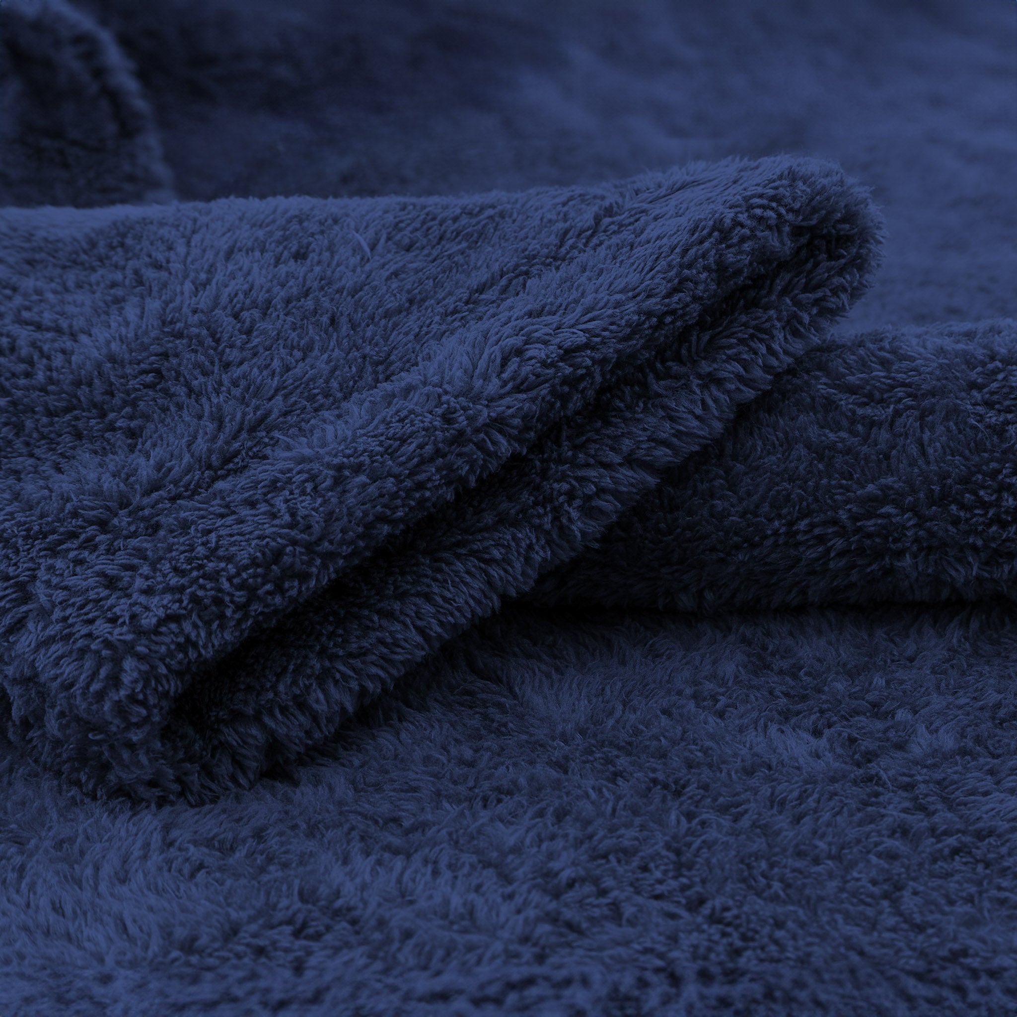 American-softlinen Super Soft, Absorbent and Fluffy, Unisex Fleece Bathrobe S-M-navy-blue-5