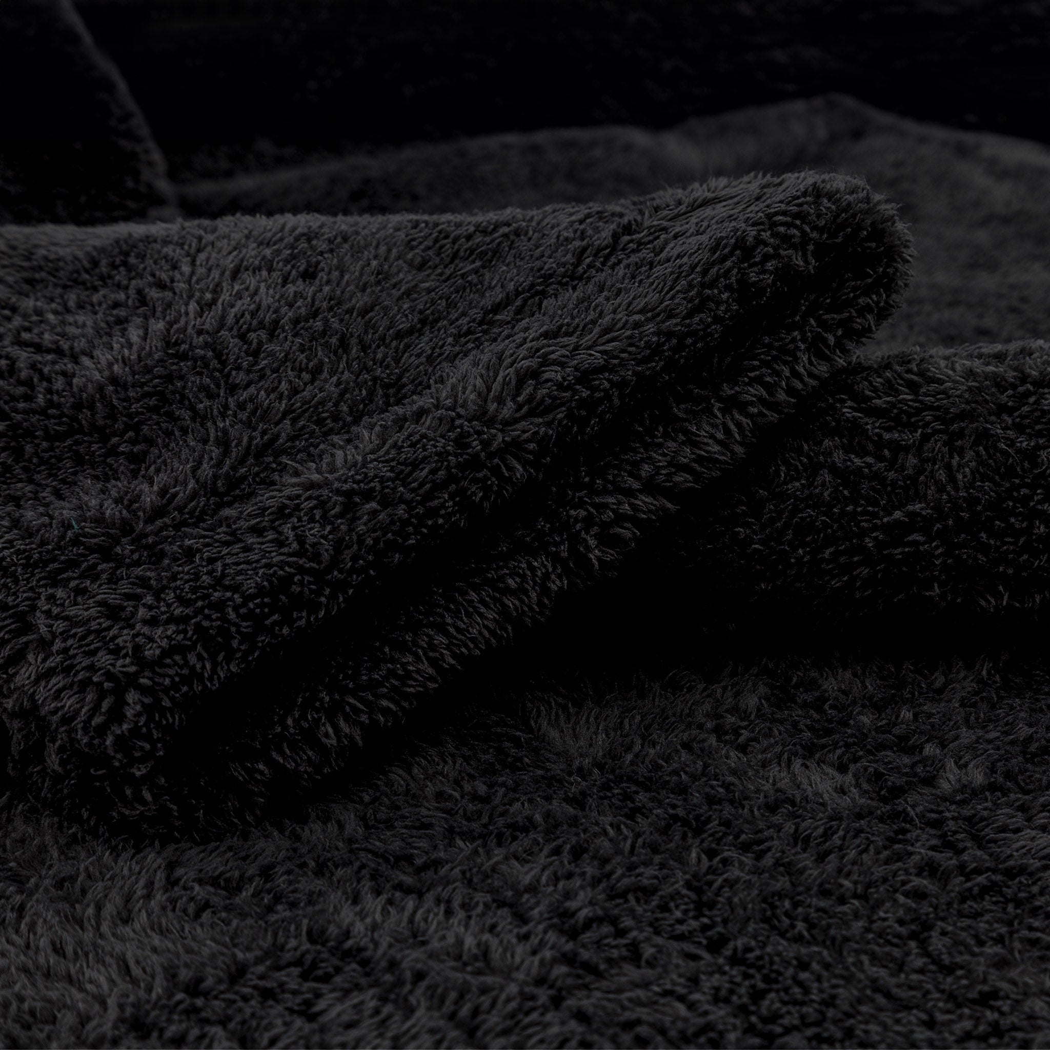 American-softlinen Super Soft, Absorbent and Fluffy, Unisex Fleece Bathrobe XL-XXL-black-5
