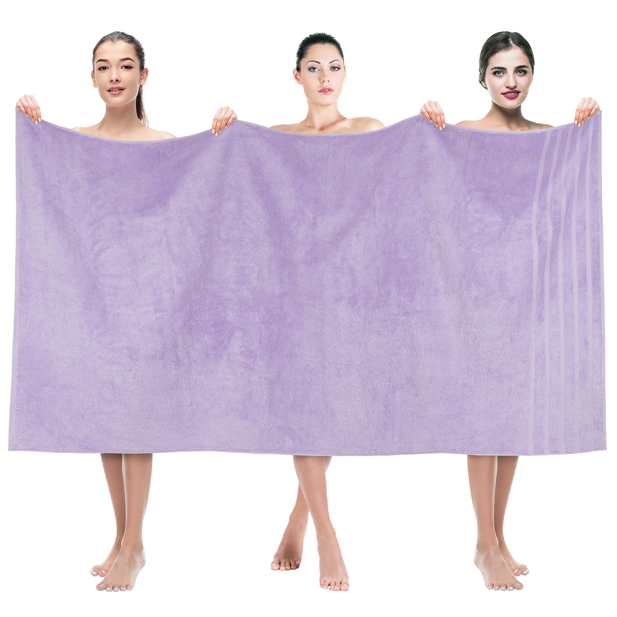 American-softlinen 35x70 Inch 100% Turkish Cotton Jumbo Bath Sheet lilac-1