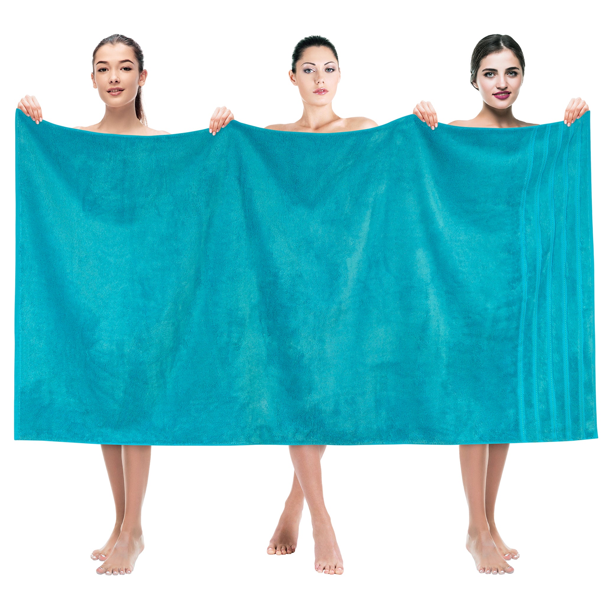 American-softlinen - 35x70 Jumbo Bath Sheet Turkish Bath Towel - 16 Piece Case Pack - aqua-blue 2