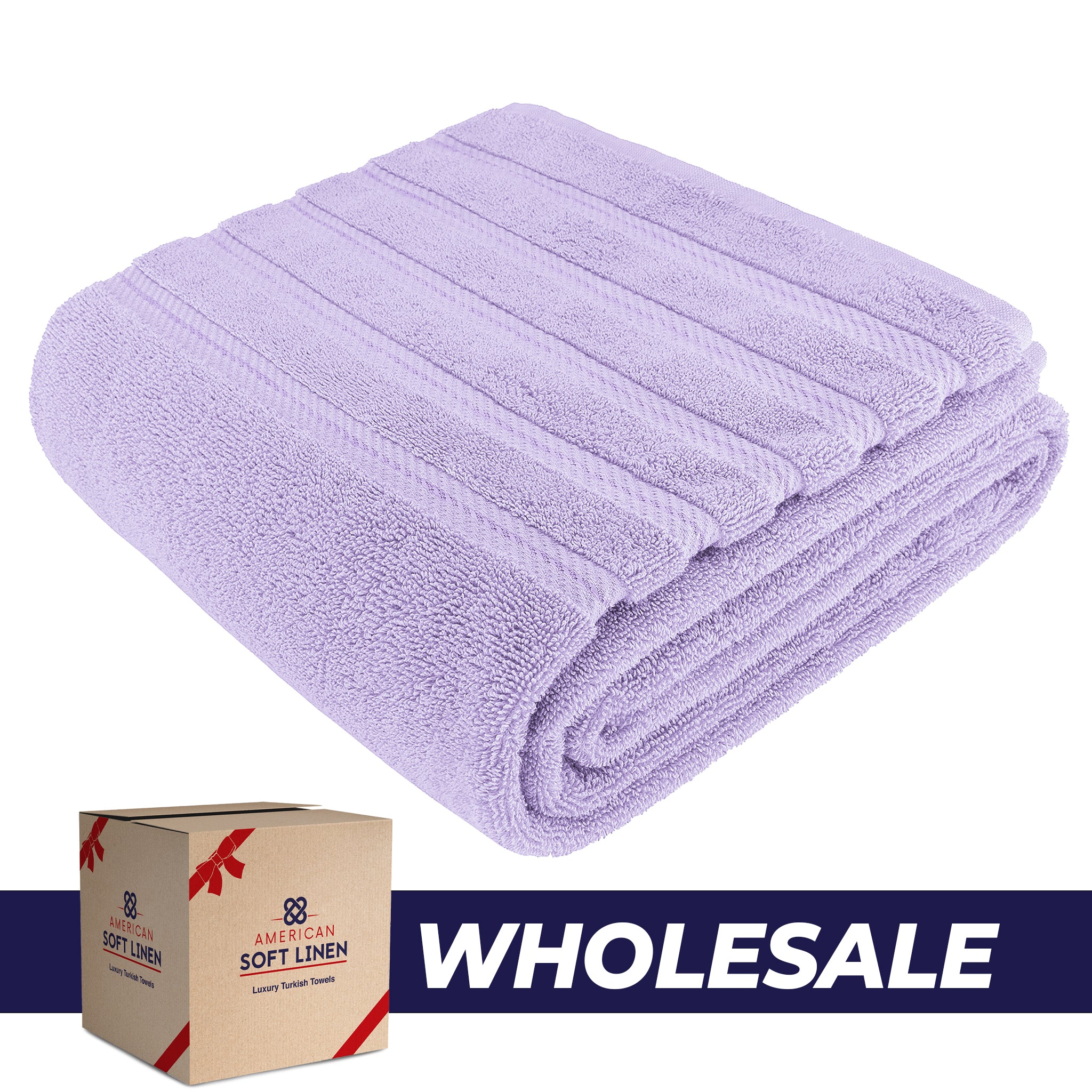 American-softlinen - 35x70 Jumbo Bath Sheet Turkish Bath Towel - 16 Piece Case Pack - lilac 1