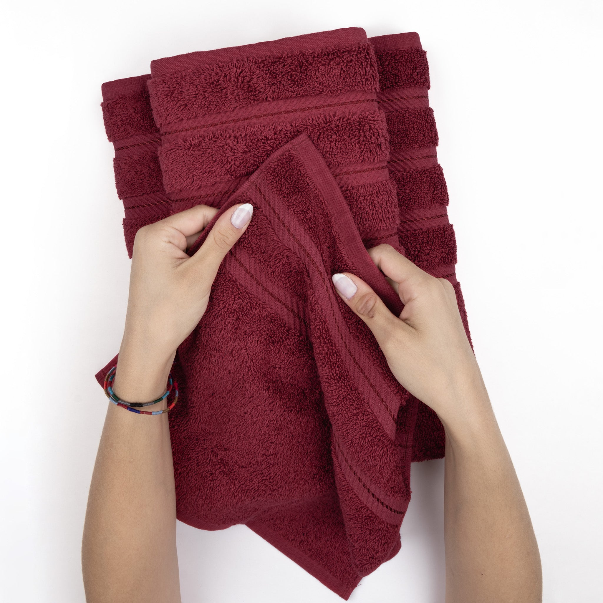 American-softlinen 35x70 Inch 100% Turkish Cotton Jumbo Bath Sheet bordeaux-red-4