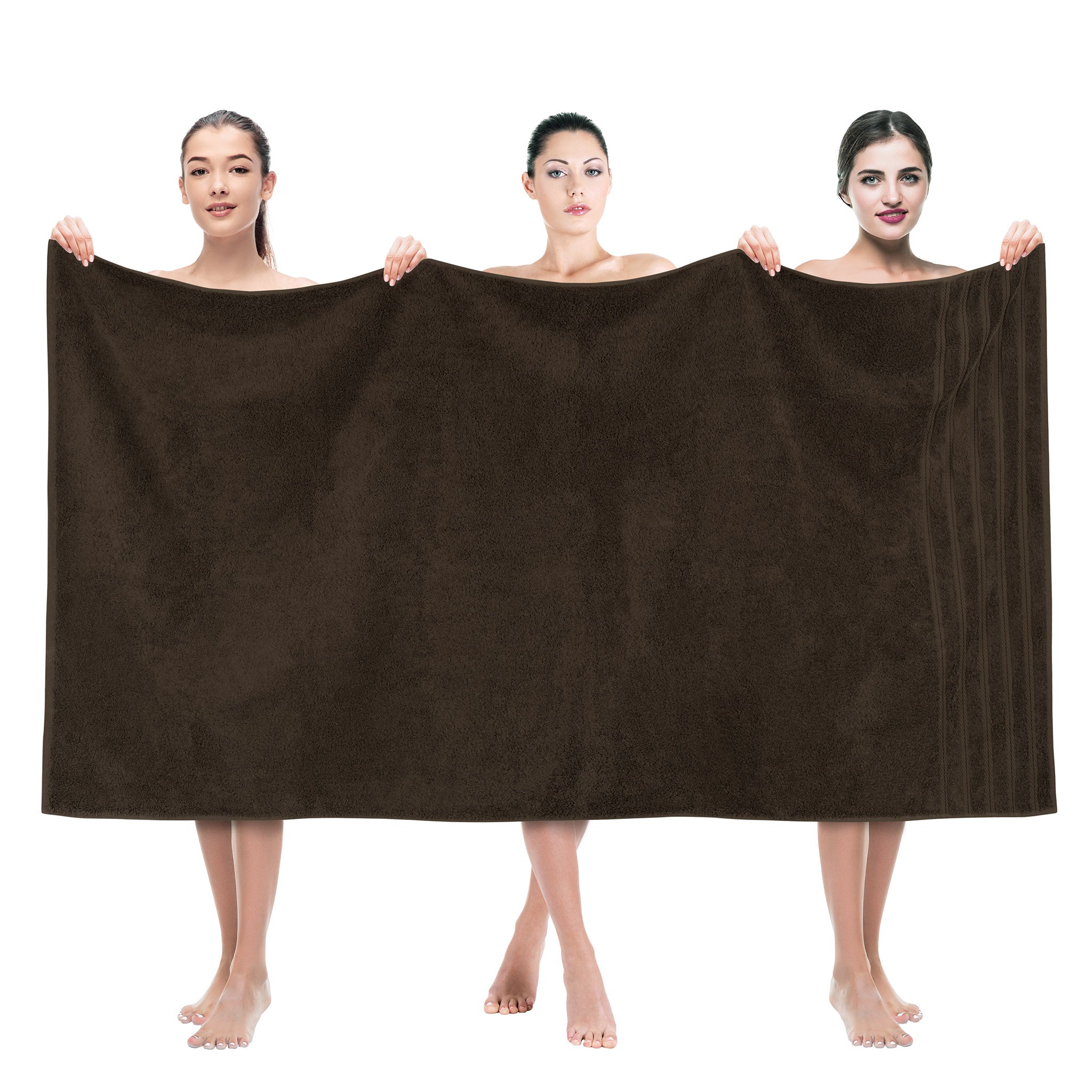 American-softlinen 35x70 Inch 100% Turkish Cotton Jumbo Bath Sheet chocolate-brown-1