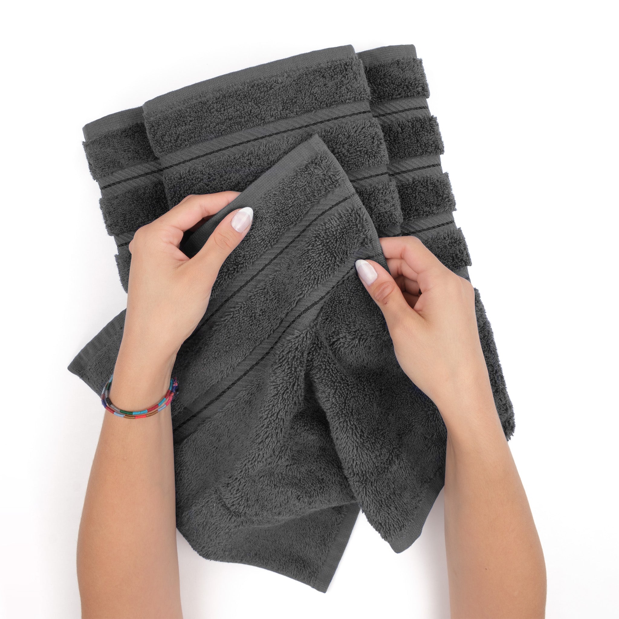 American-softlinen 35x70 Inch 100% Turkish Cotton Jumbo Bath Sheet gray-4