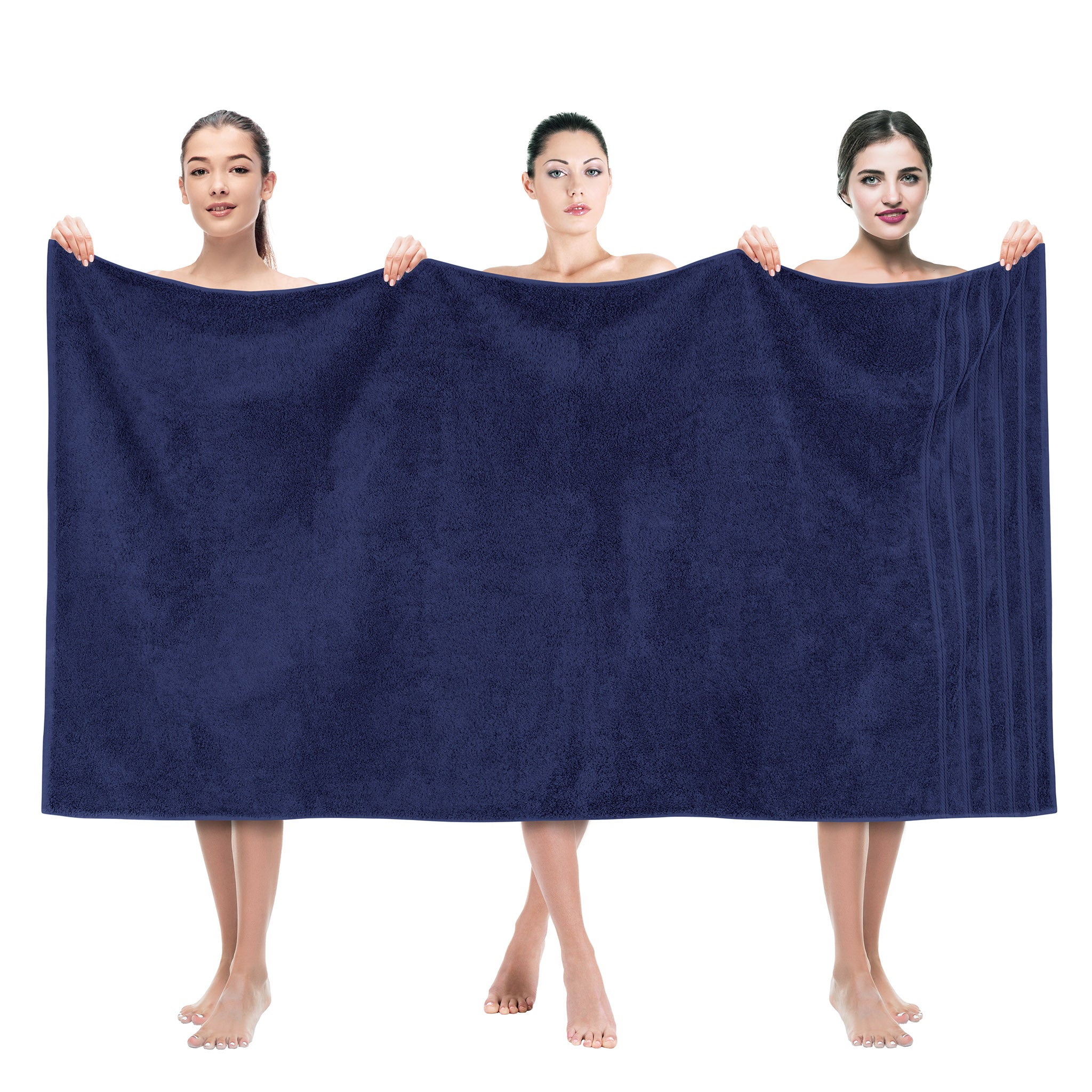 American-softlinen 35x70 Inch 100% Turkish Cotton Jumbo Bath Sheet navy-blue-1