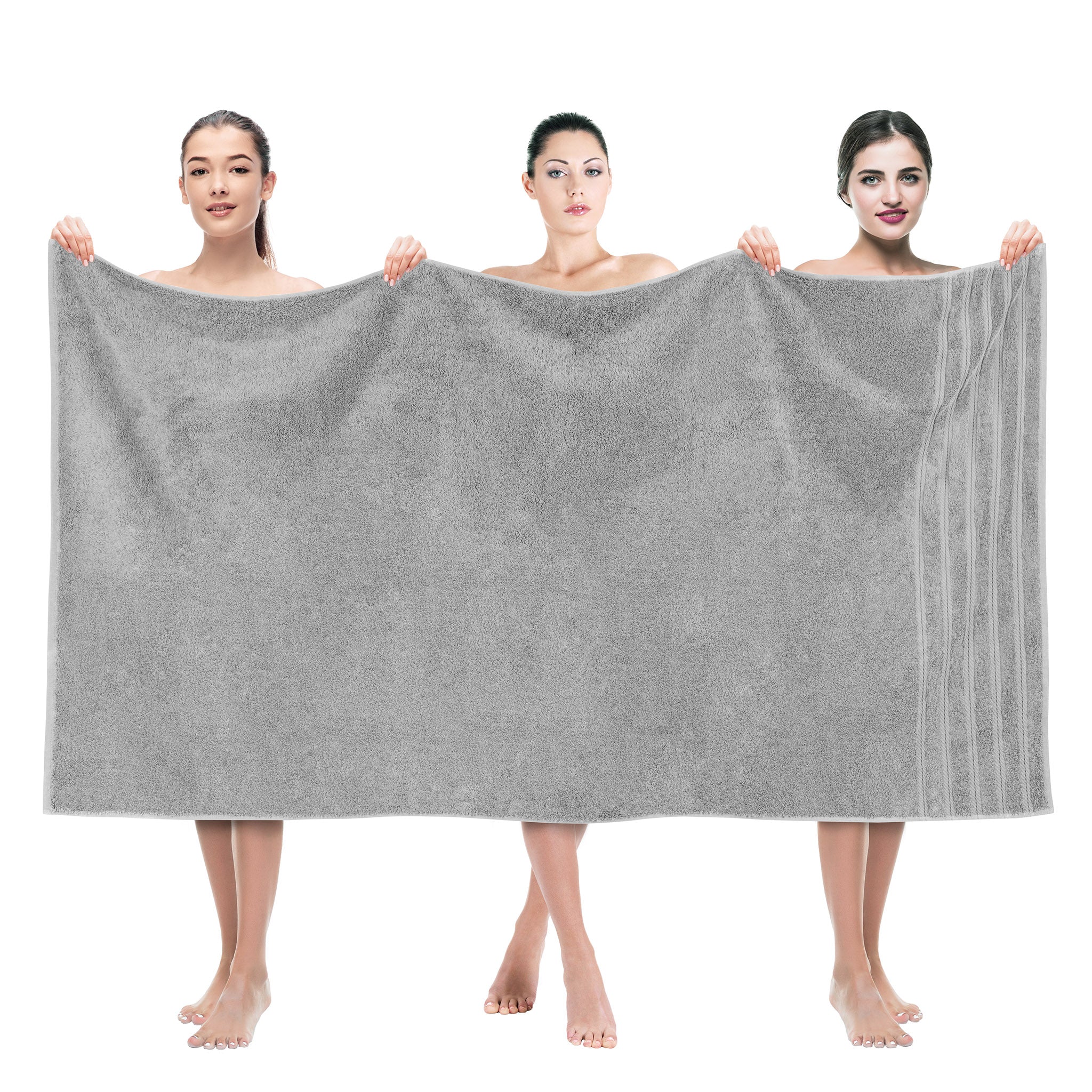 American-softlinen 35x70 Inch 100% Turkish Cotton Jumbo Bath Sheet rockridge-gray-1